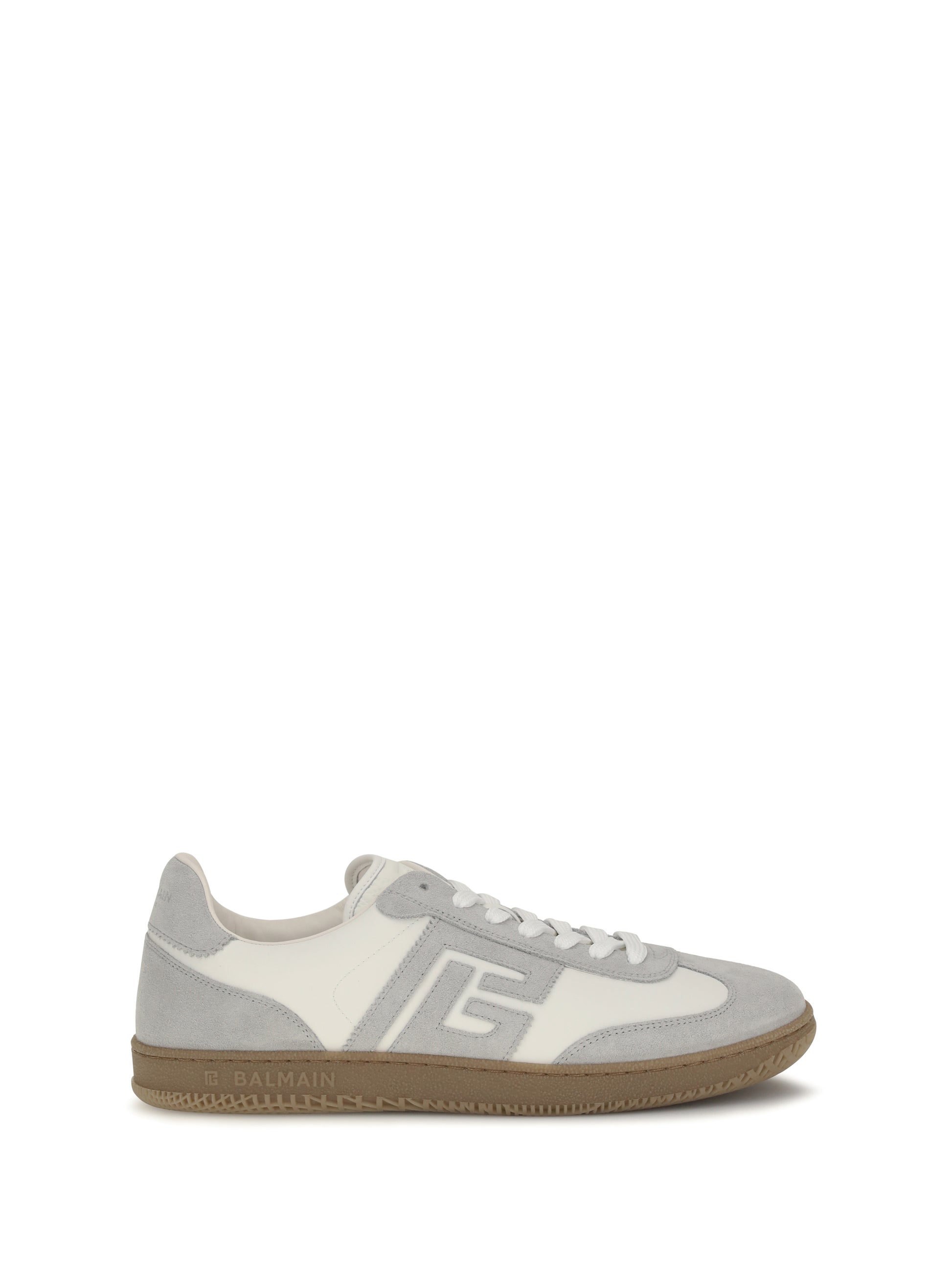 Balmain Men Swan Sneakers In Suede And Smooth Leather BALMAIN