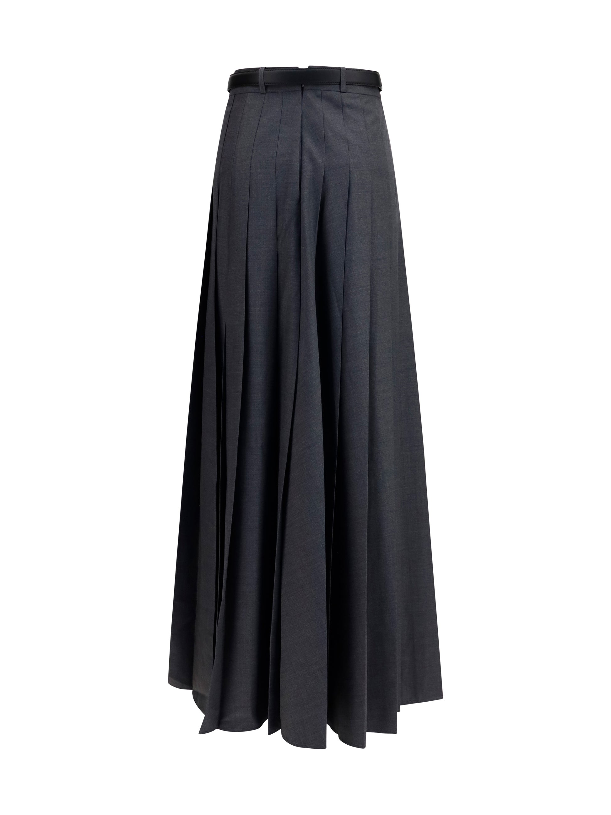 Self-Portrait Women Pleated Maxi Skirt SELF-PORTRAIT