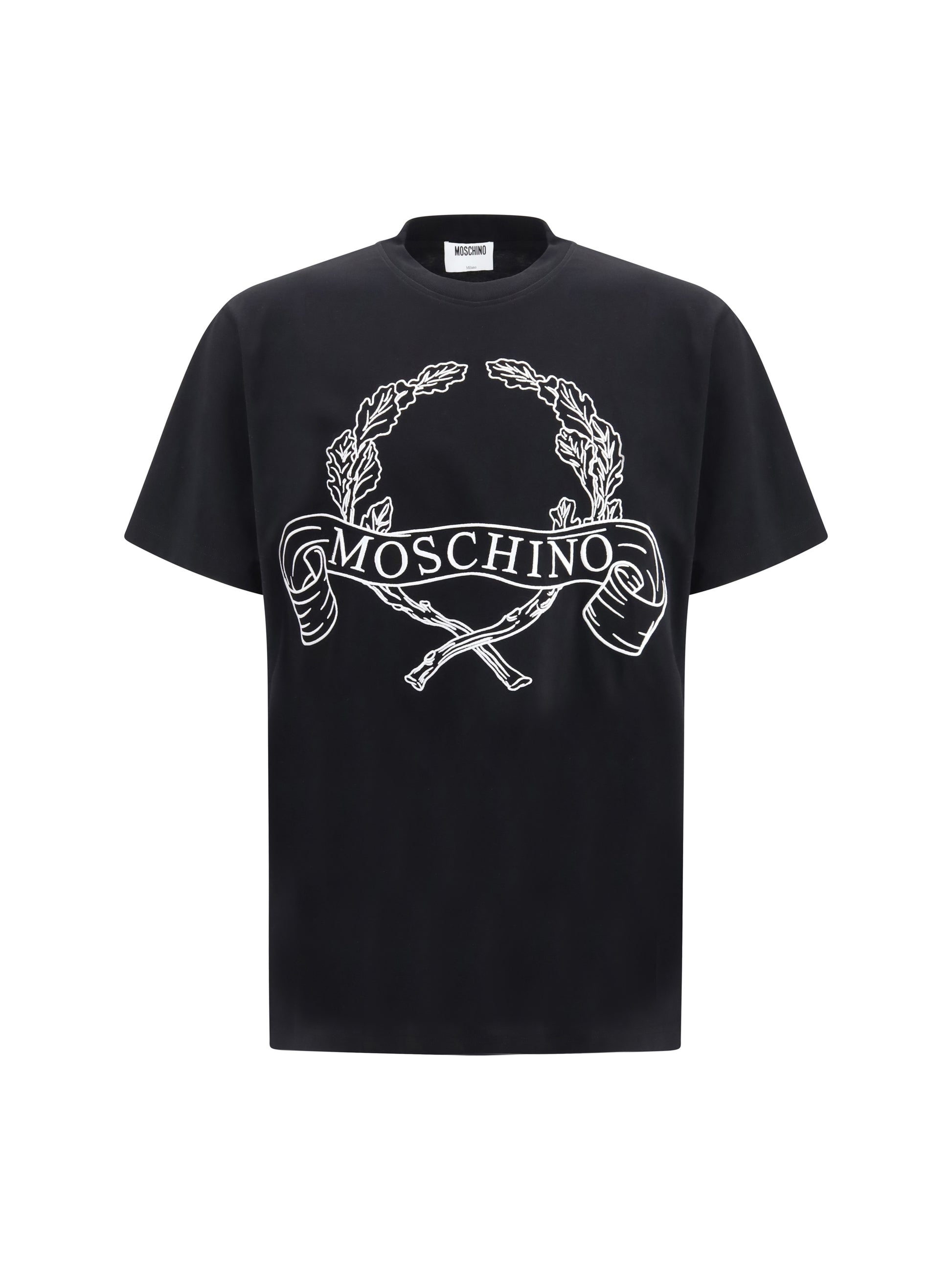 Moschino Men Maxi Laurel Crown Embroidery T-Shirt MOSCHINO