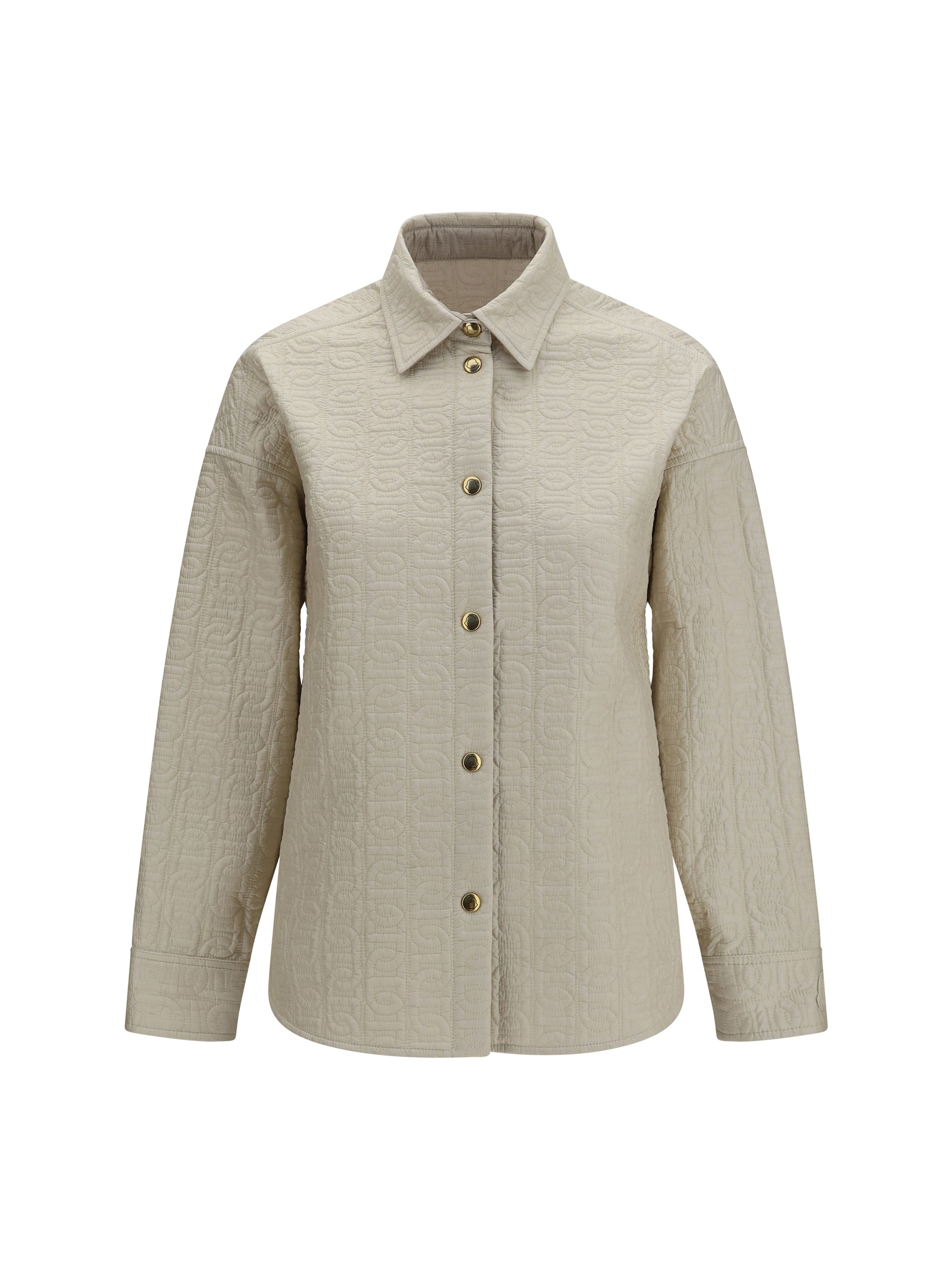 Moncler Women Quilted Chain Motif Padded Shirt Jacket MONCLER