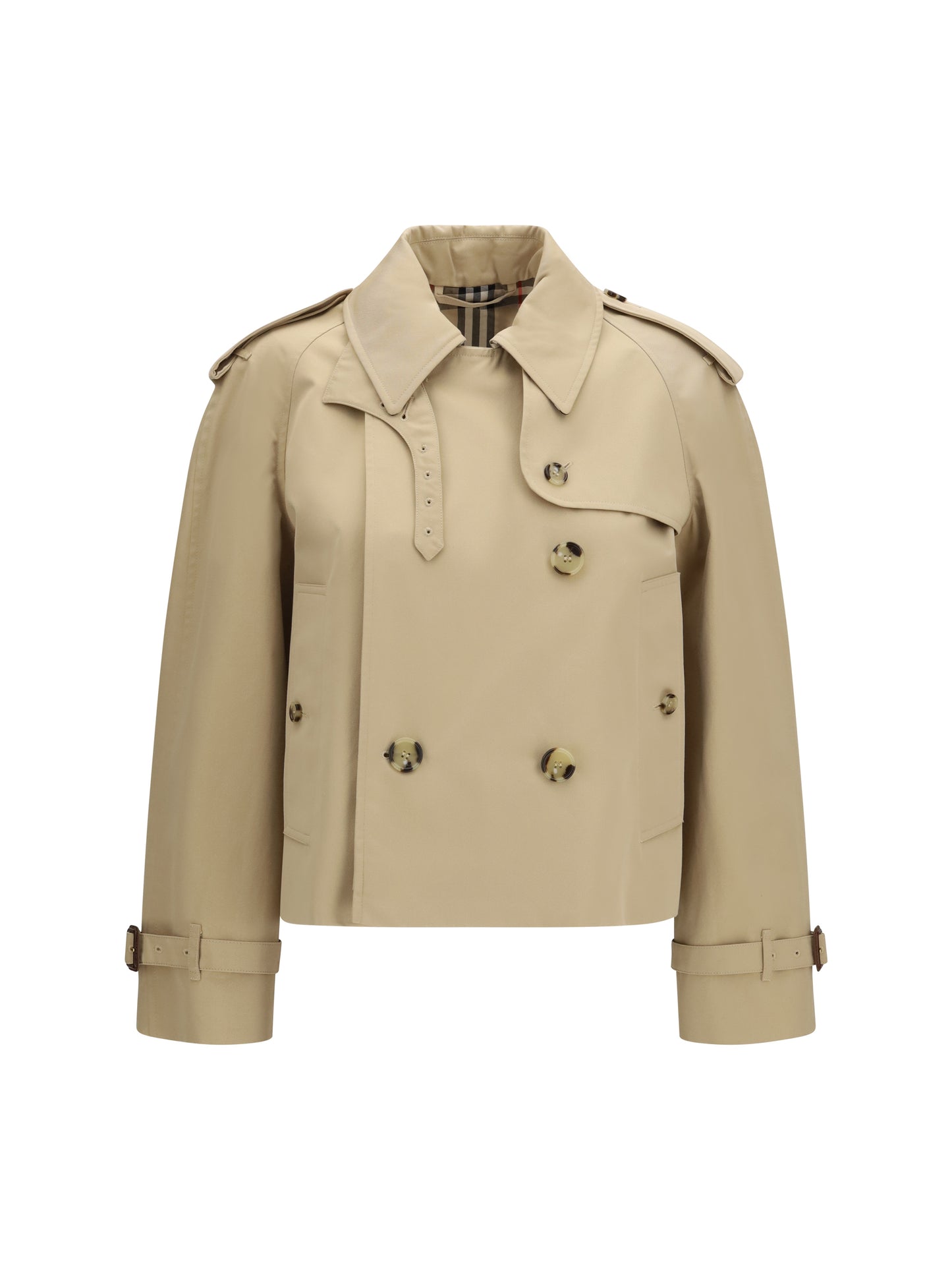 Burberry Women Mayfair Cropped Trench Jacket In Gabardine BURBERRY