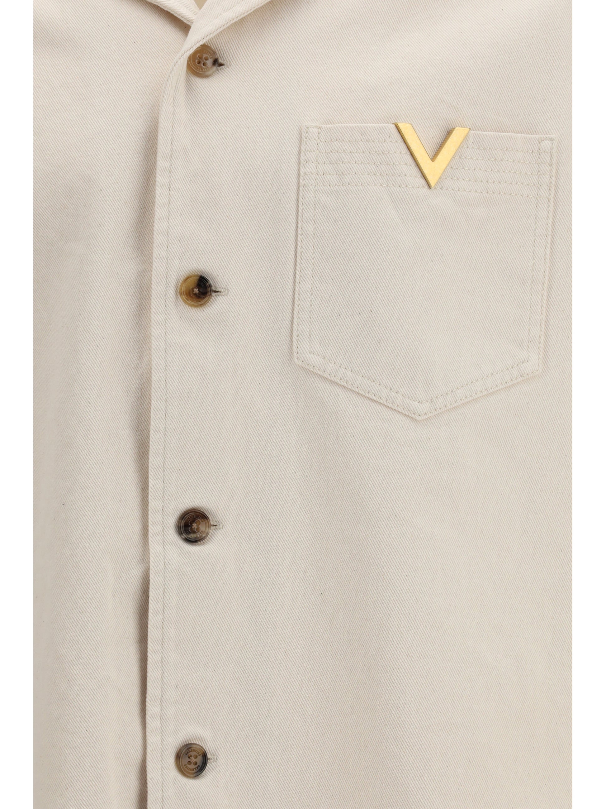 Valentino Men Signature Vlogo Bowling Shirt VALENTINO