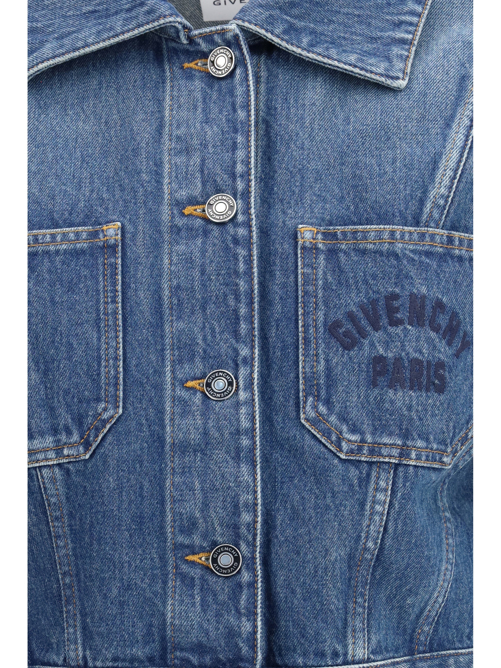 Givenchy Women Denim Crop Jacket GIVENCHY