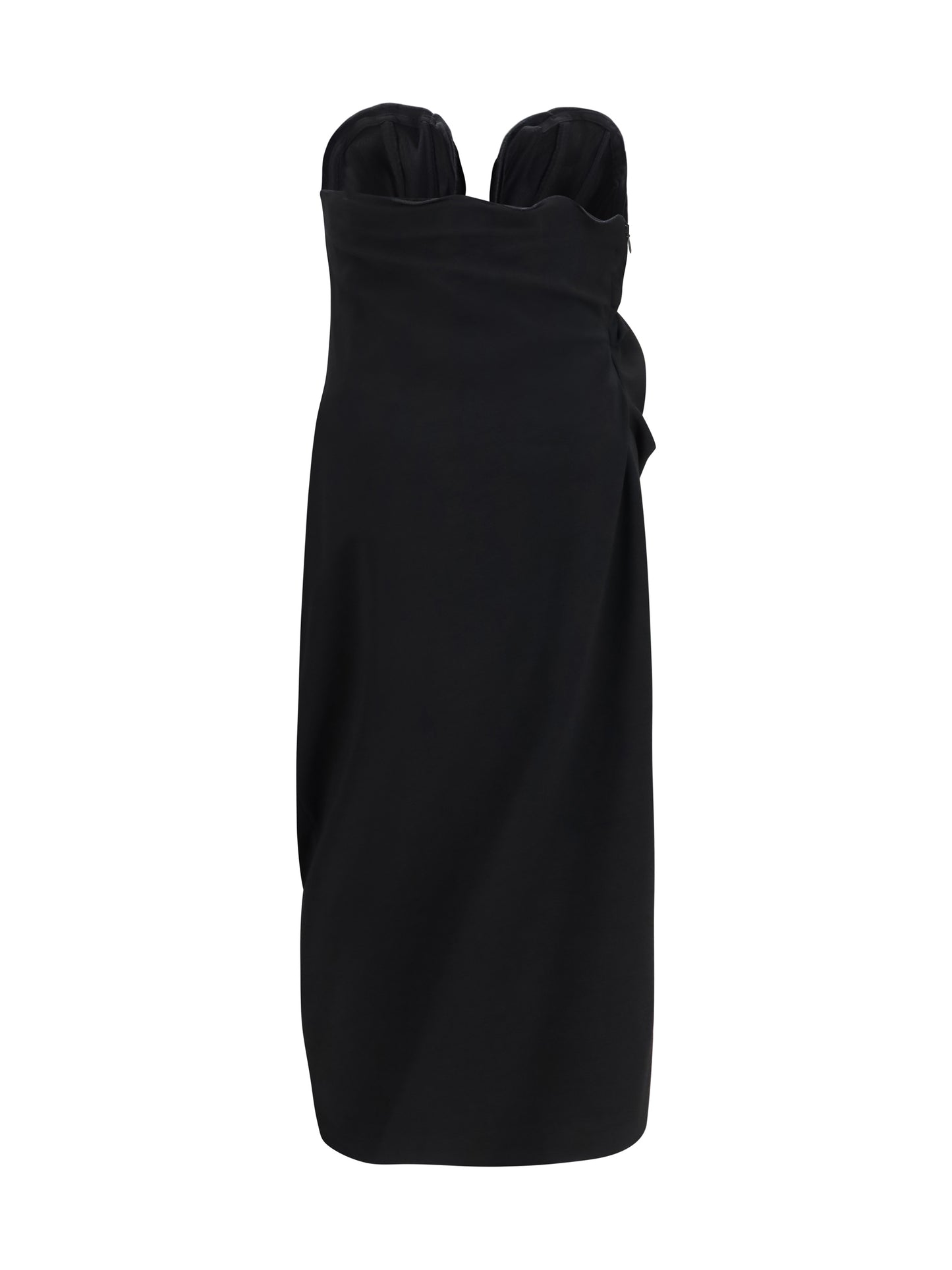 Magda Butrym Women Draped Dress With Sculptural Floral Details MAGDA BUTRYM