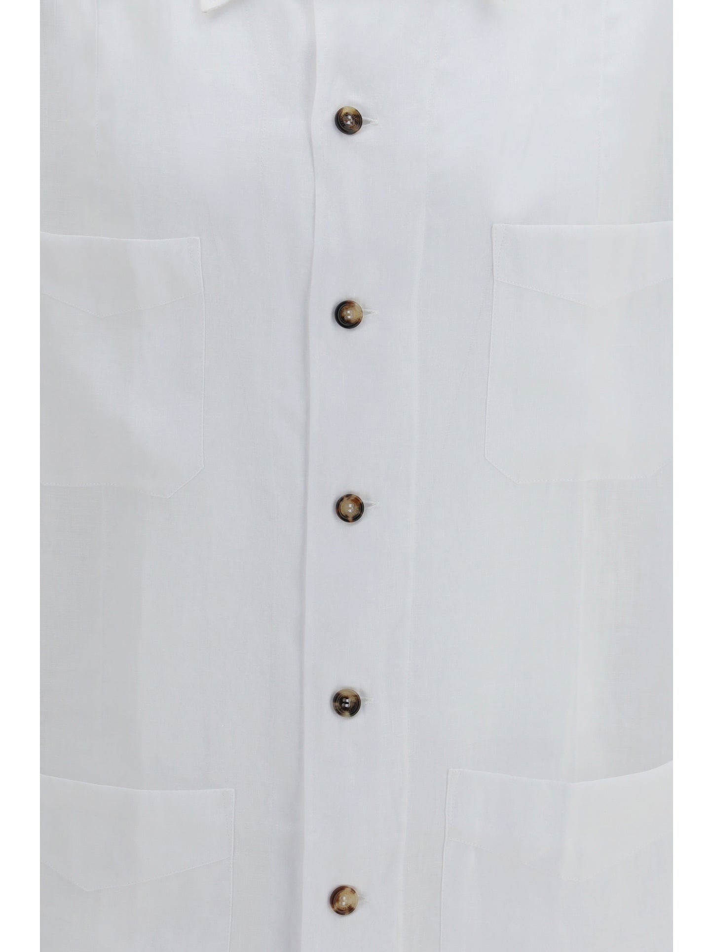 Brunello Cucinelli Men Linen Shirt BRUNELLO CUCINELLI