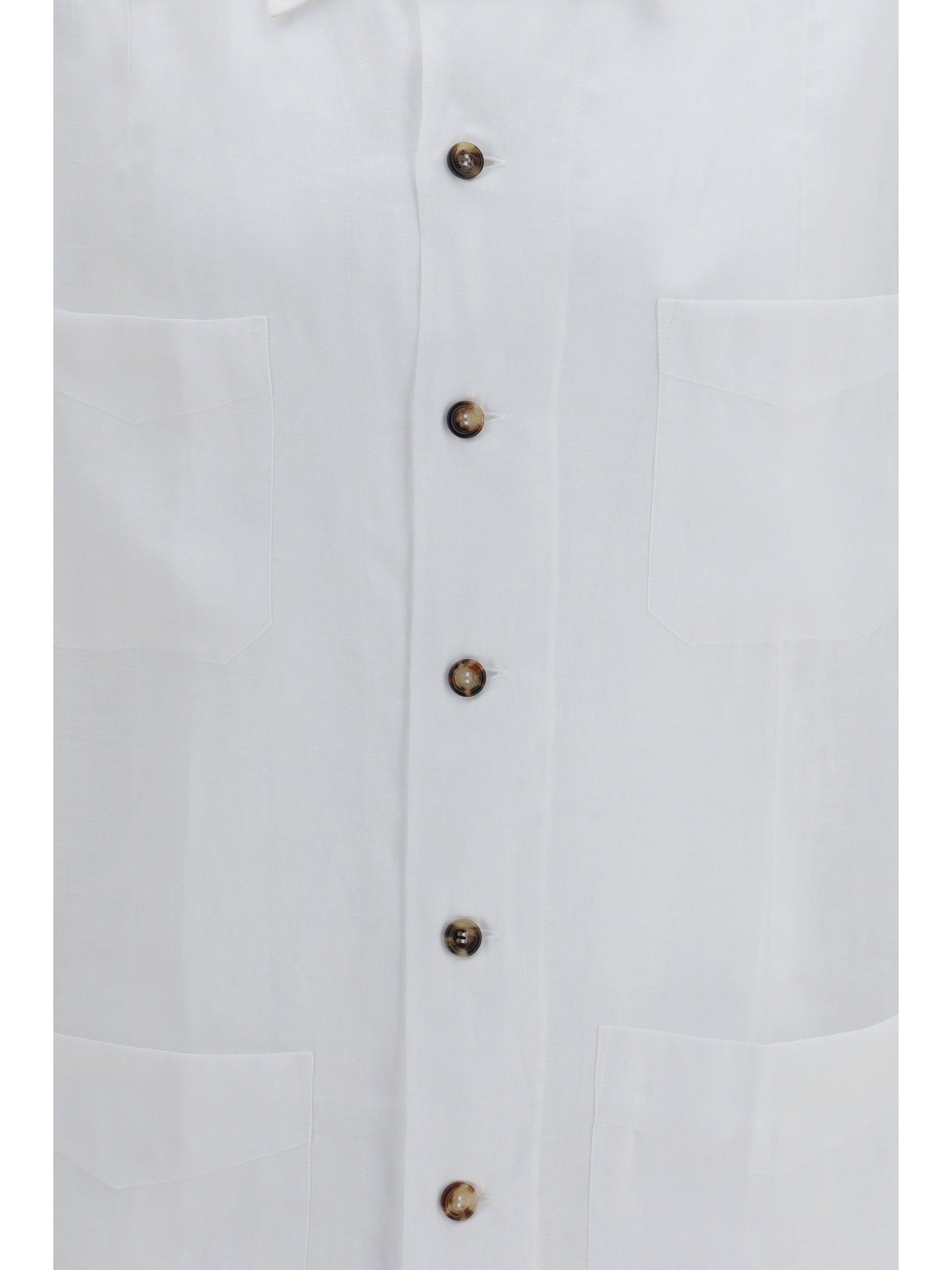 Brunello Cucinelli Men Linen Shirt BRUNELLO CUCINELLI