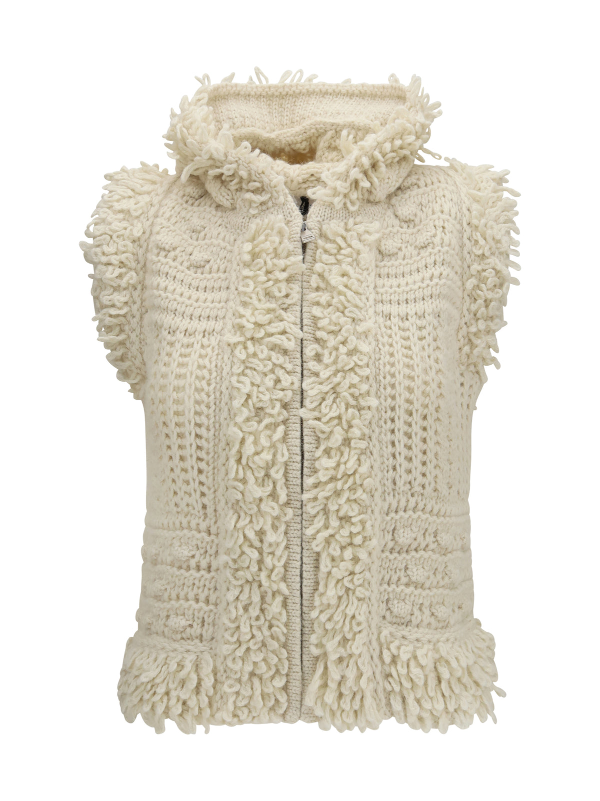 Fendi Women Wool And Alpaca Hooded Gilet FENDI