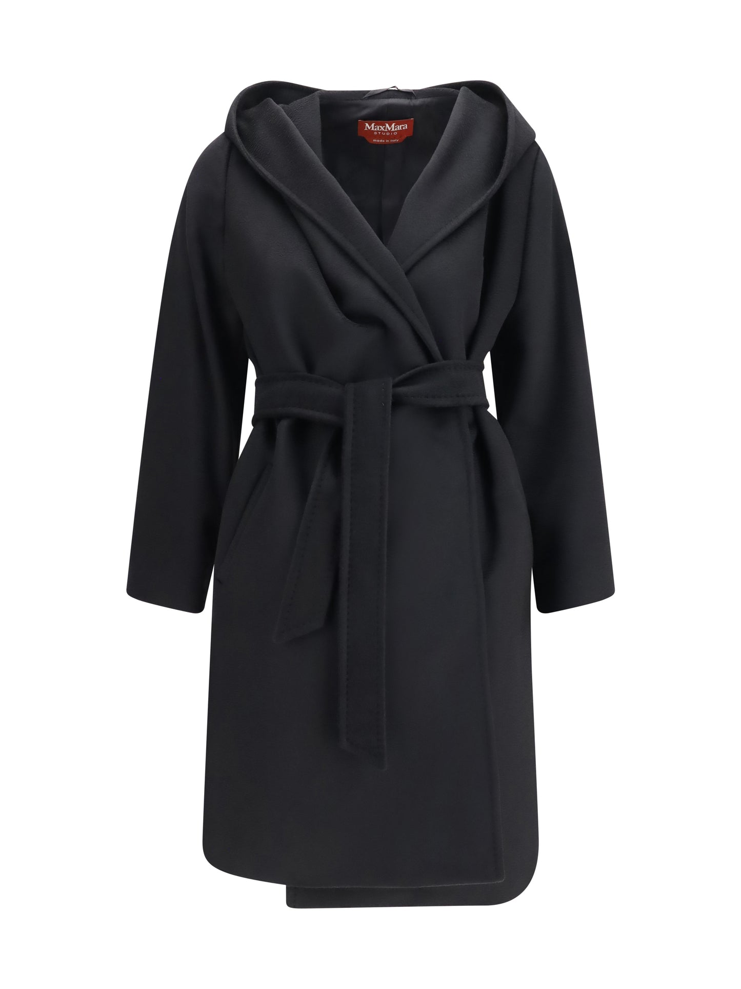 Max Mara Studio Women Wool Drap Robe Coat MAX MARA STUDIO