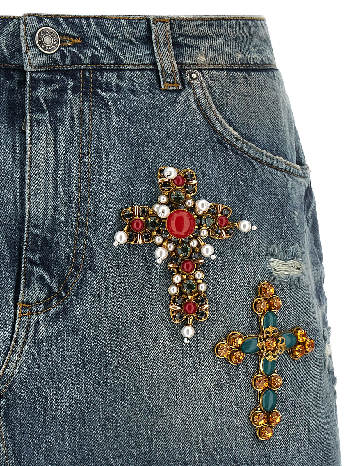 Dolce&Gabbana Women Embroidery Skirt DOLCE & GABBANA