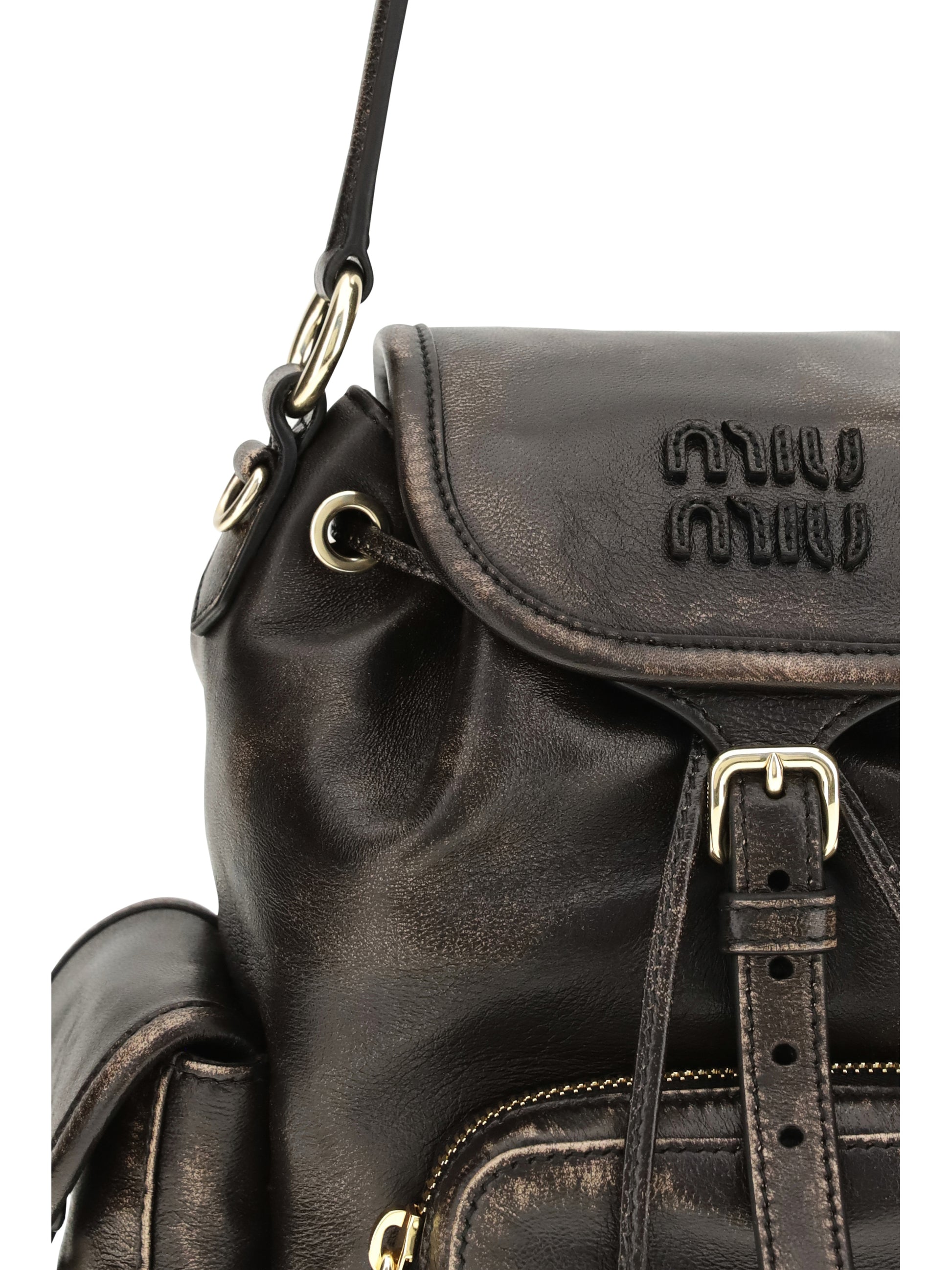 Miu Miu Women Medium Leather Backpack MIU MIU