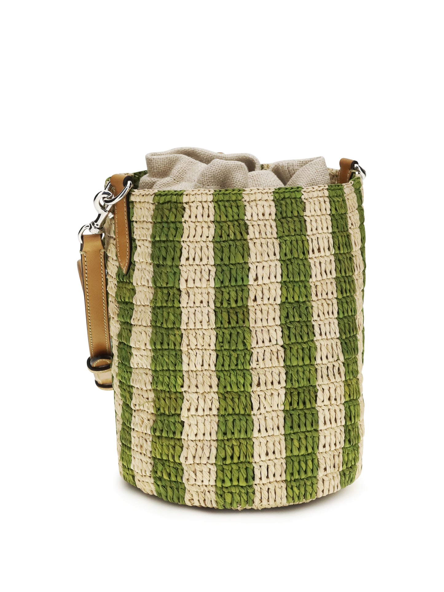 Valentino Garavani Women Striped Raffia Bucket Bag VALENTINO GARAVANI
