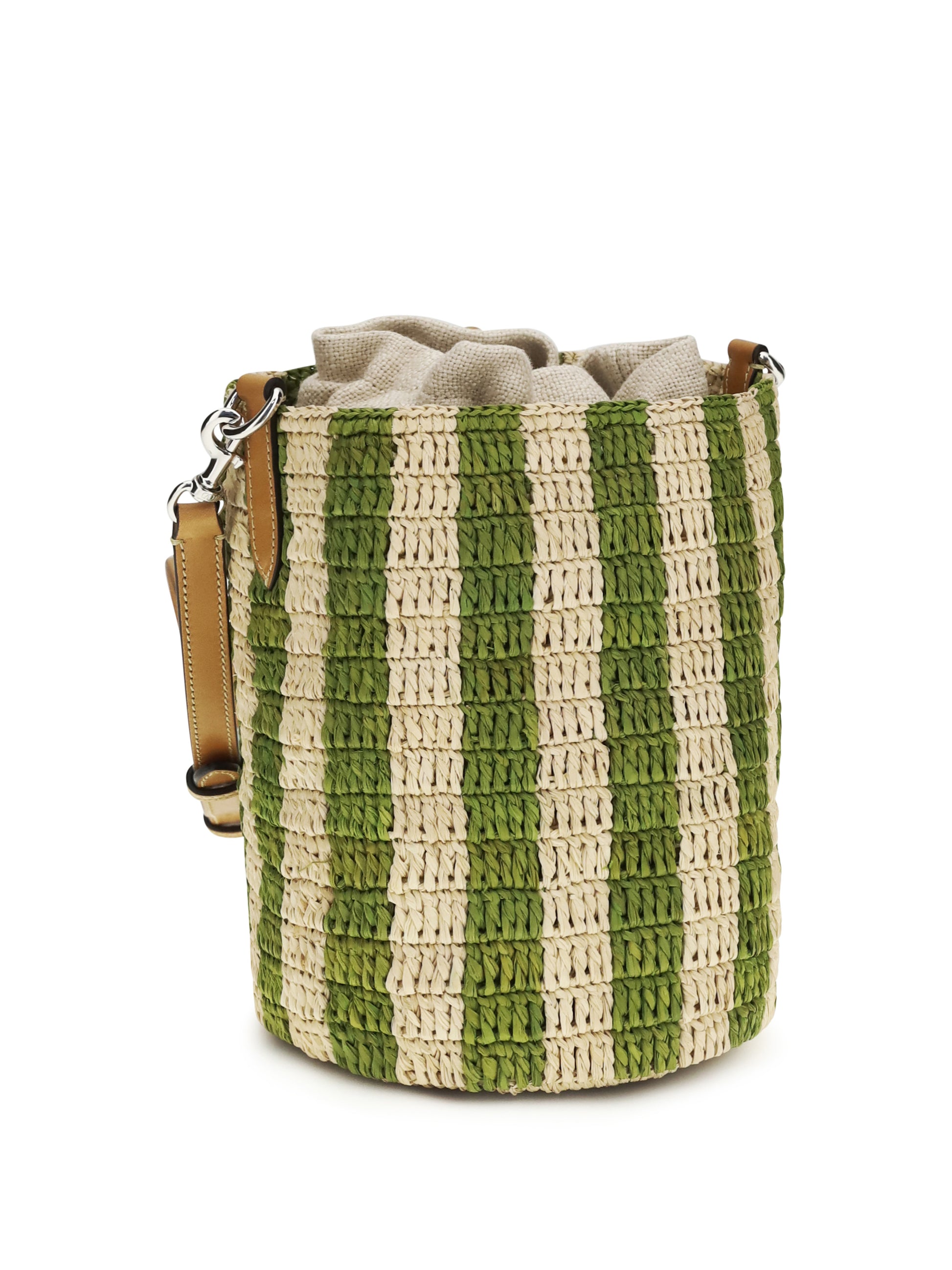 Valentino Garavani Women Striped Raffia Bucket Bag VALENTINO GARAVANI