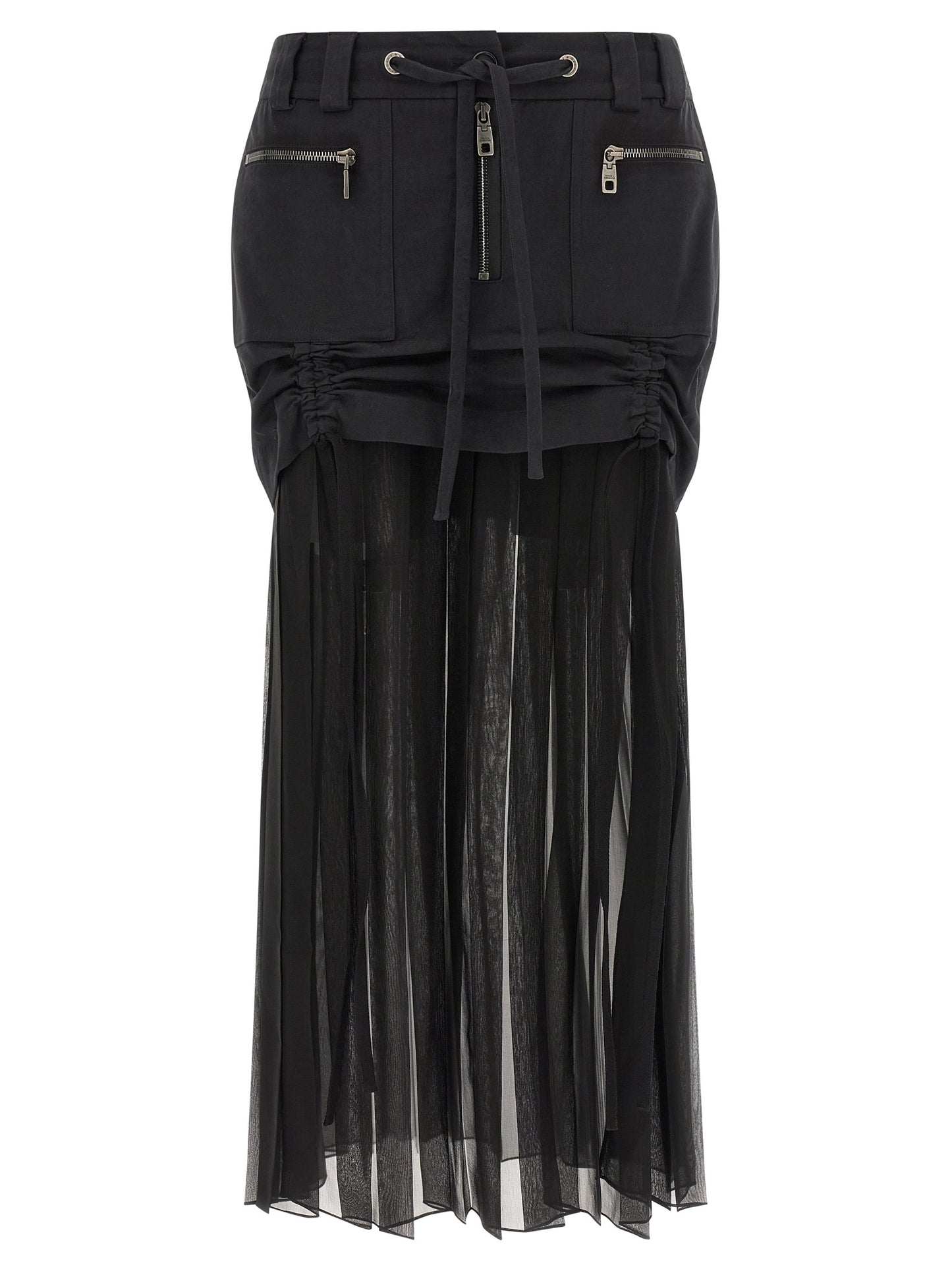 Dolce & Gabbana Women Twill And Chiffon Skirt DOLCE & GABBANA
