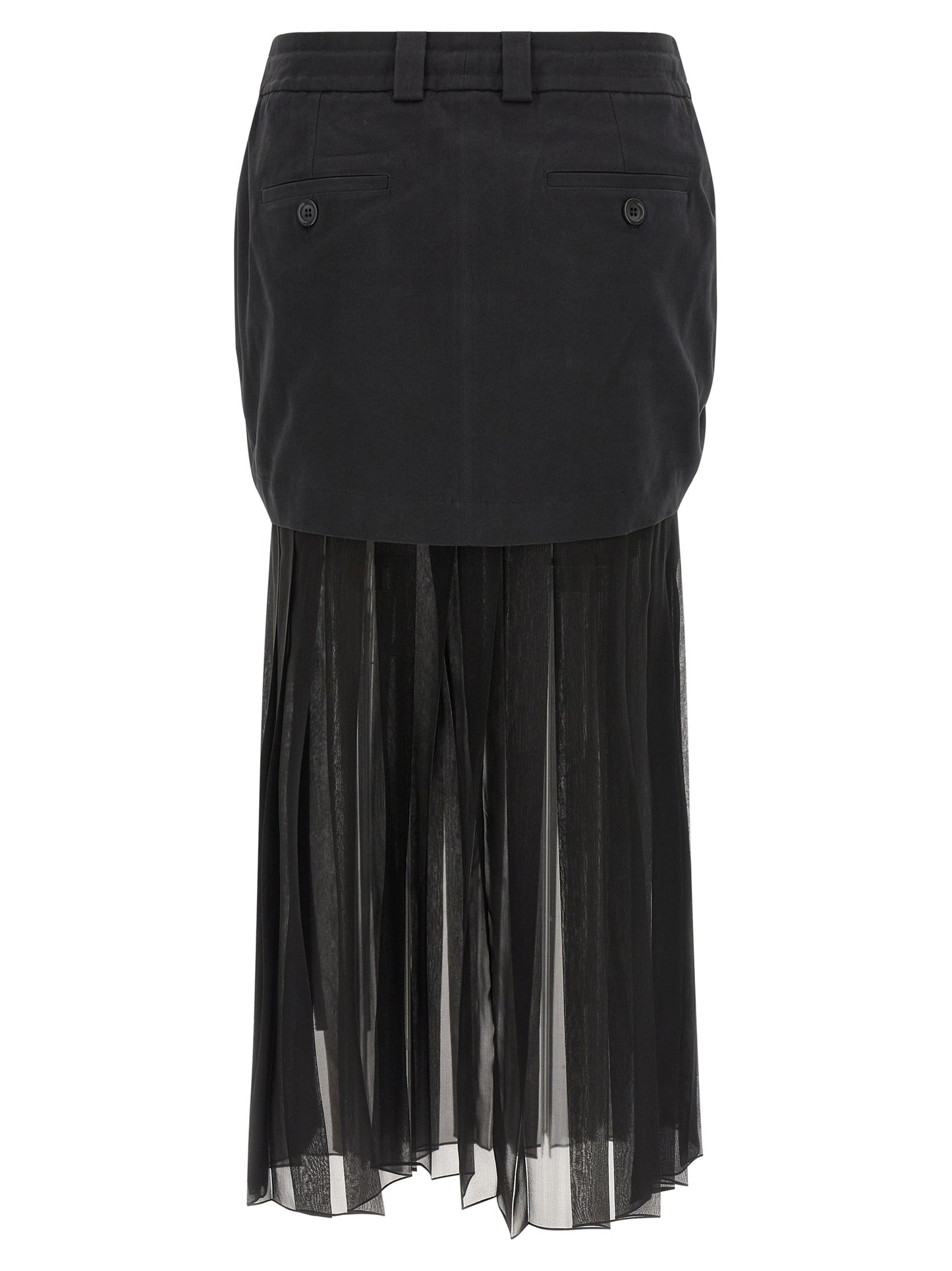 Dolce & Gabbana Women Twill And Chiffon Skirt DOLCE & GABBANA