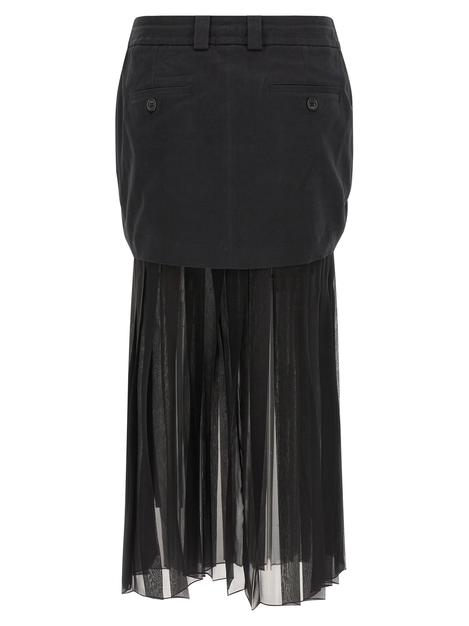 Dolce & Gabbana Women Twill And Chiffon Skirt DOLCE & GABBANA