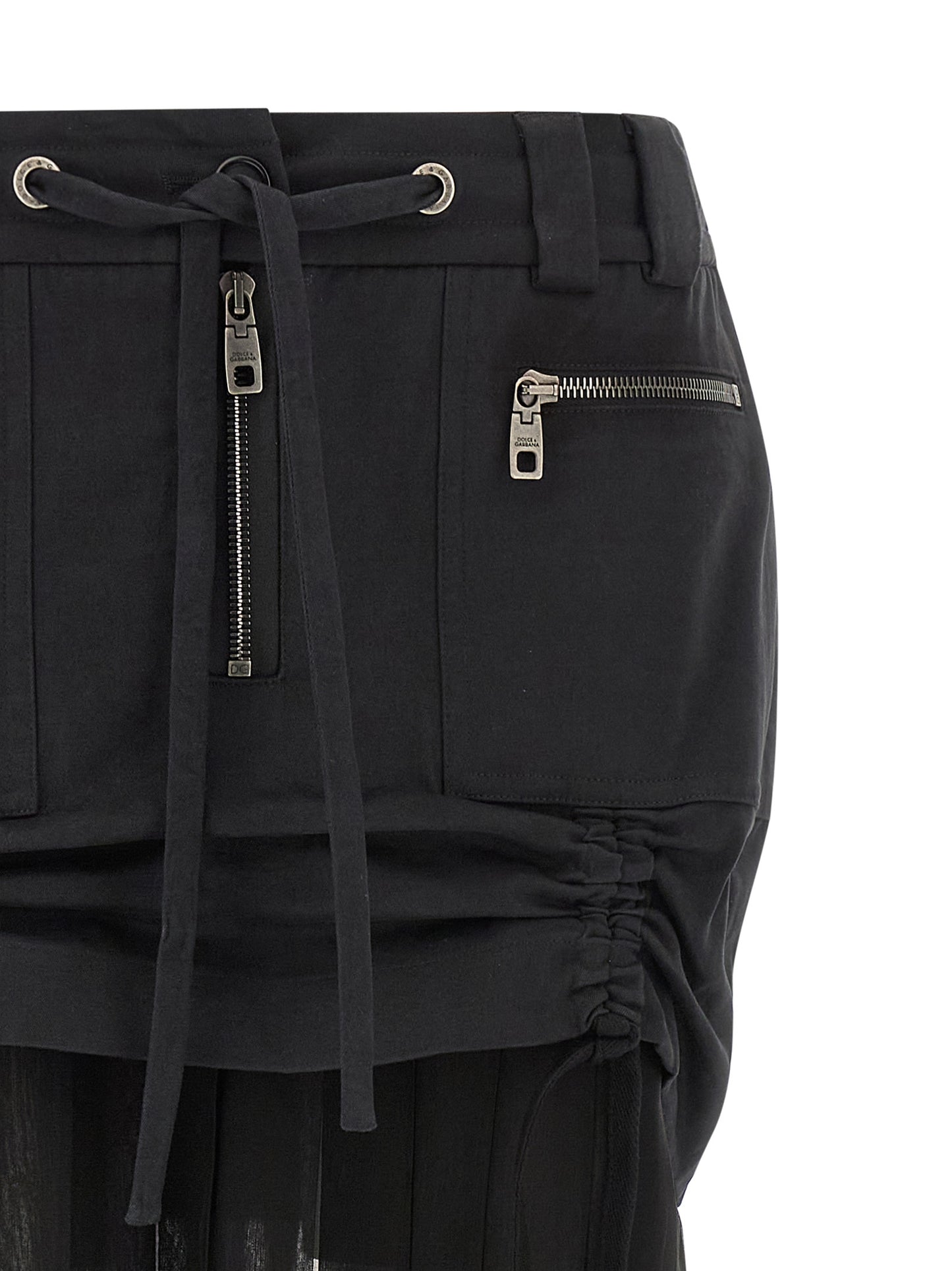 Dolce & Gabbana Women Twill And Chiffon Skirt DOLCE & GABBANA