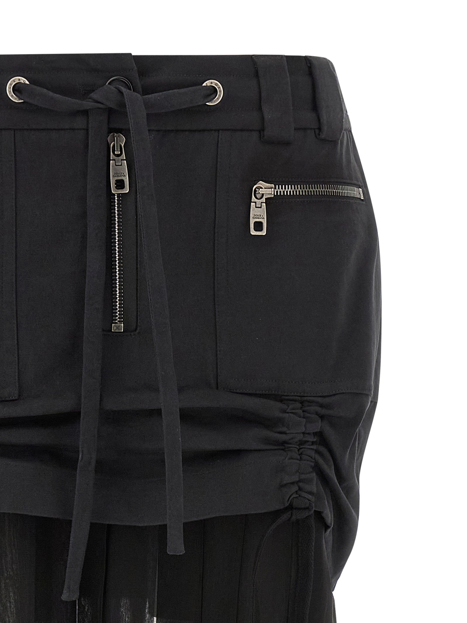 Dolce & Gabbana Women Twill And Chiffon Skirt DOLCE & GABBANA