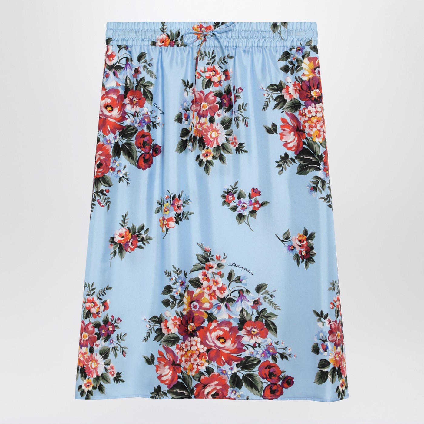 Dolce&Gabbana Silk Twill Skirt With Floral Print Women DOLCE & GABBANA