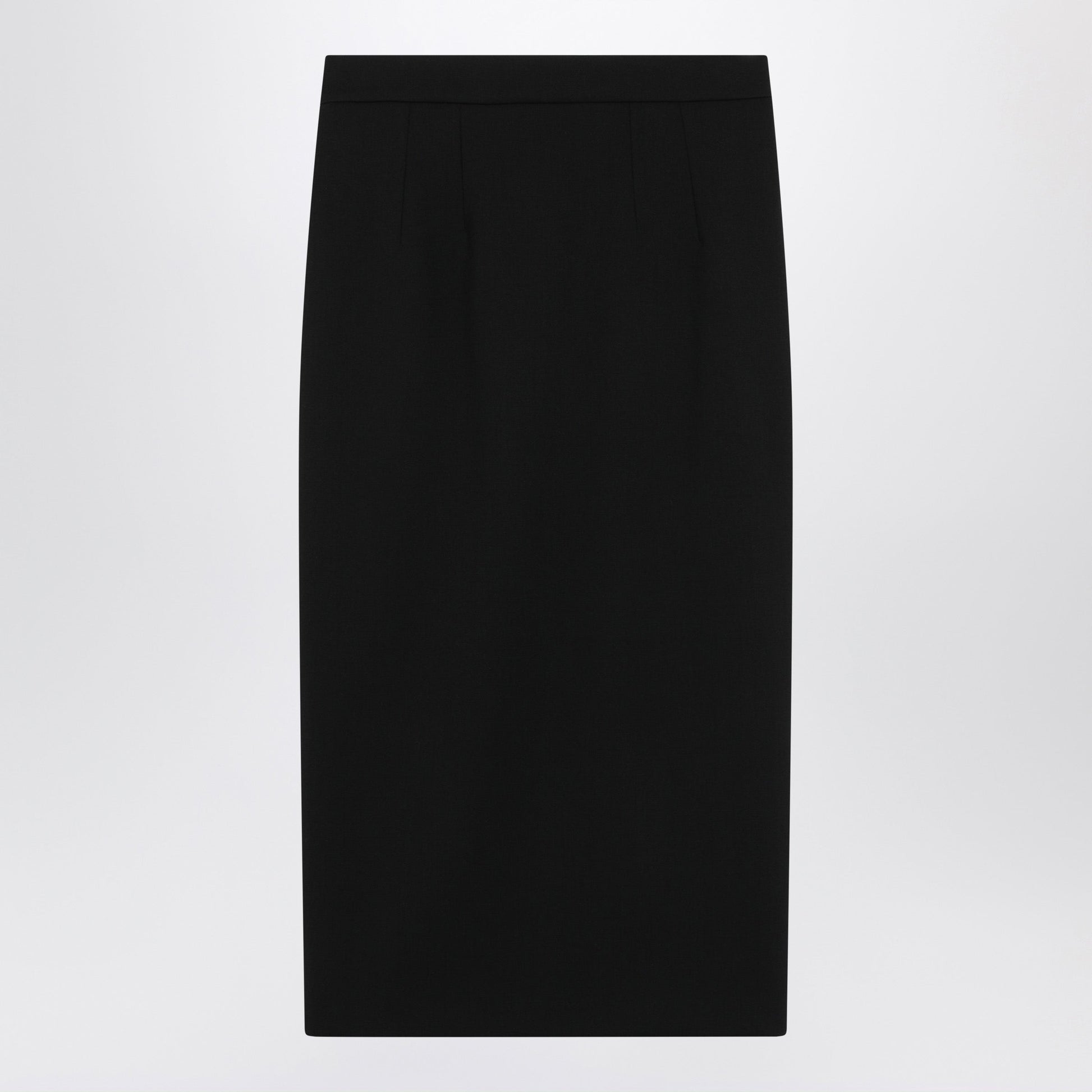 Dolce&Gabbana Black Midi Skirt In Virgin Wool Women DOLCE & GABBANA