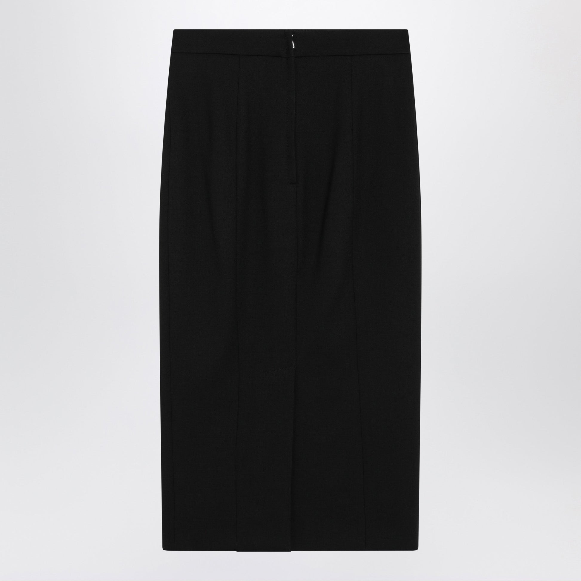 Dolce&Gabbana Black Midi Skirt In Virgin Wool Women DOLCE & GABBANA