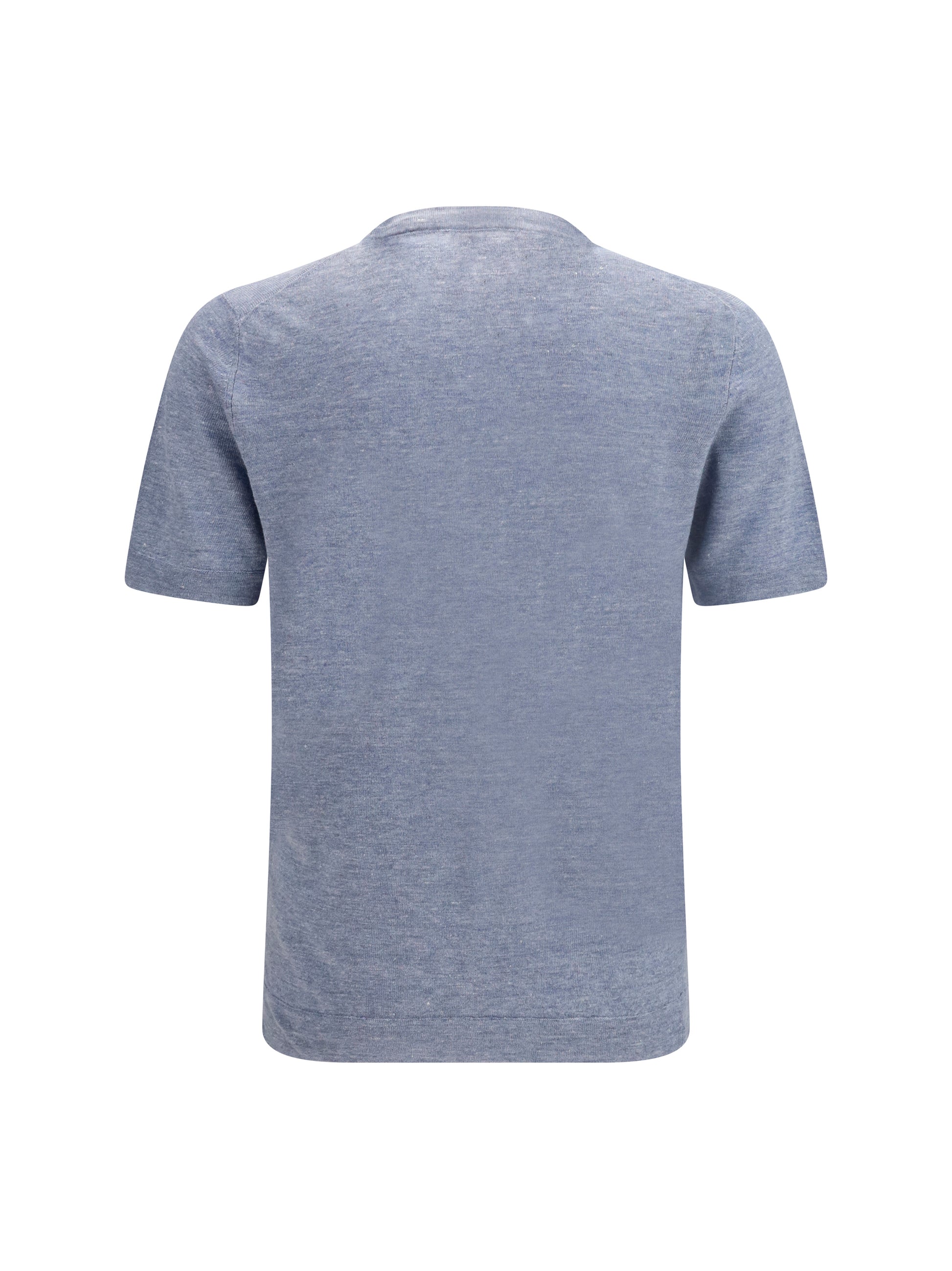 Brunello Cucinelli Men Linen And Cotton Crewneck T-Shirt BRUNELLO CUCINELLI