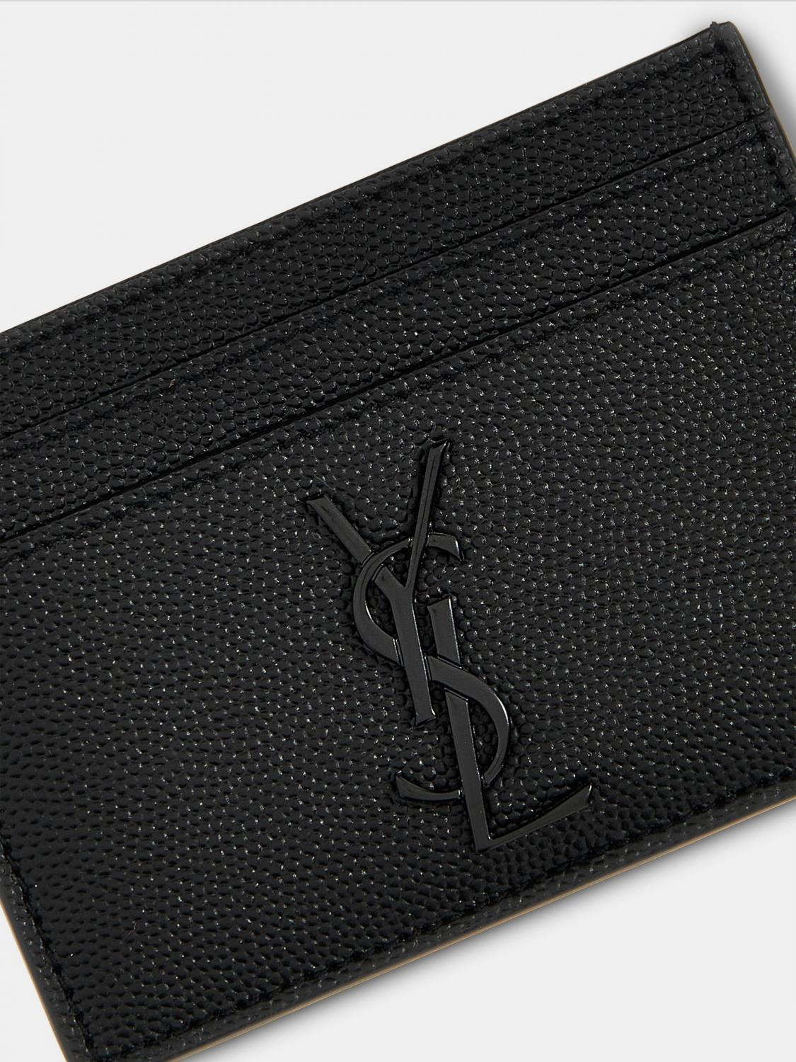 Saint Laurent Wallet Men Black SAINT LAURENT