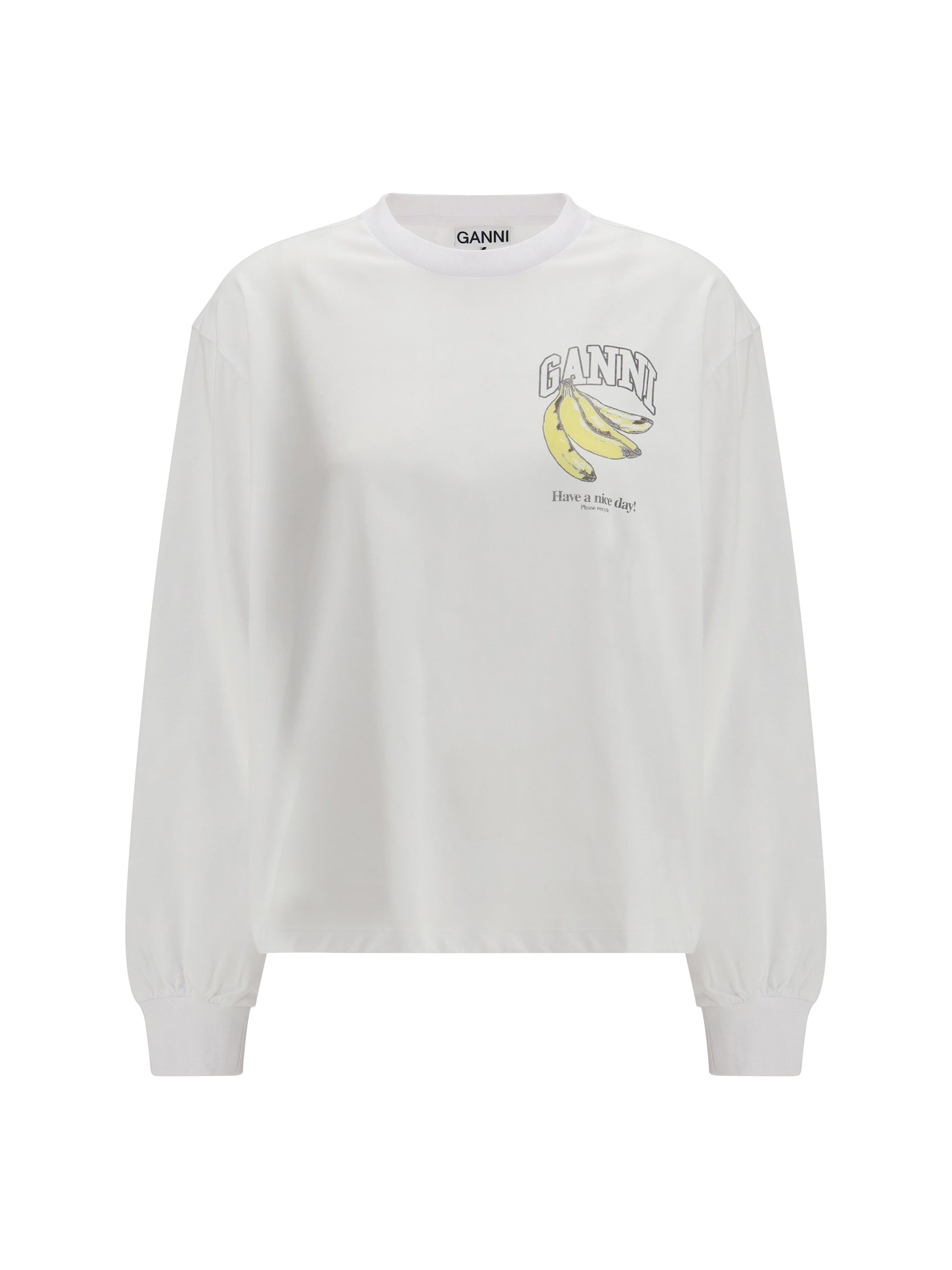 Ganni Women Long-Sleeve T-Shirt With Cherries Print GANNI