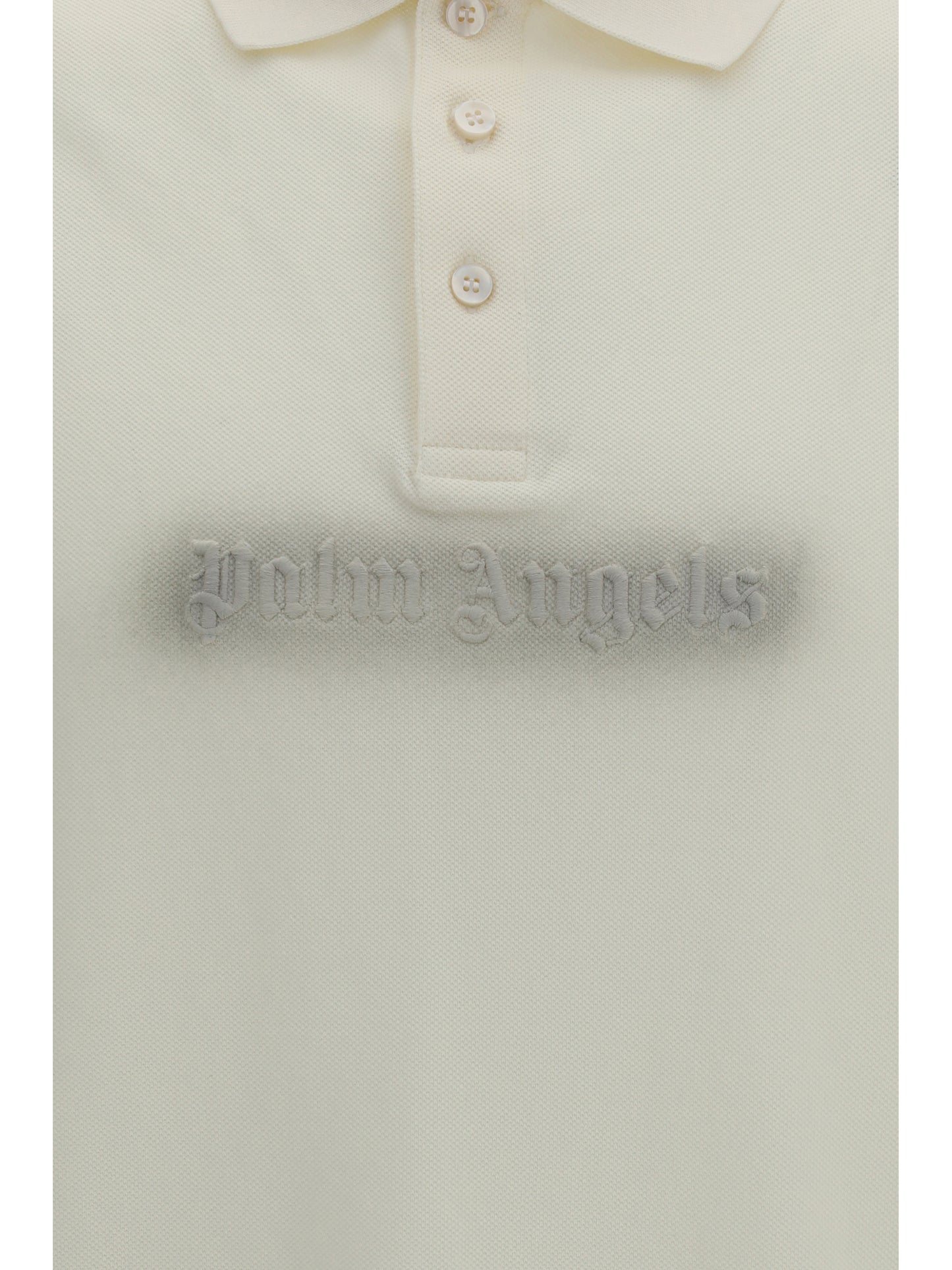 Palm Angels Men Cotton Polo With Embroidered Logo PALM ANGELS