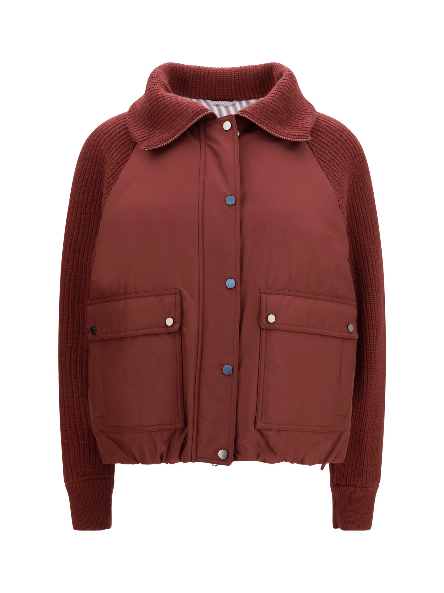 Brunello Cucinelli Women Down Jacket With Wool Sleeves BRUNELLO CUCINELLI