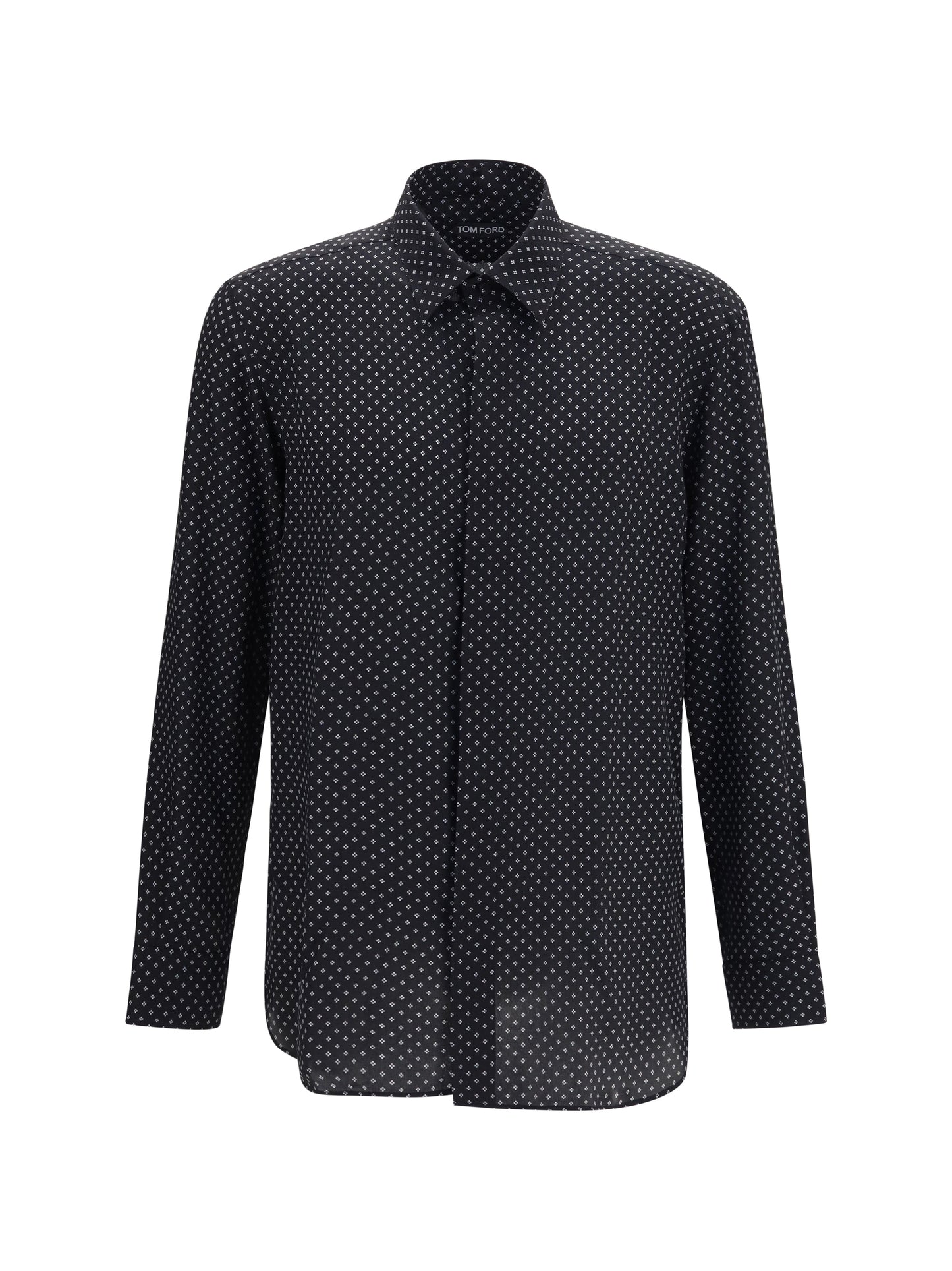 Tom Ford Men Silk Crêpe De Chine Polka-Dot Shirt TOM FORD