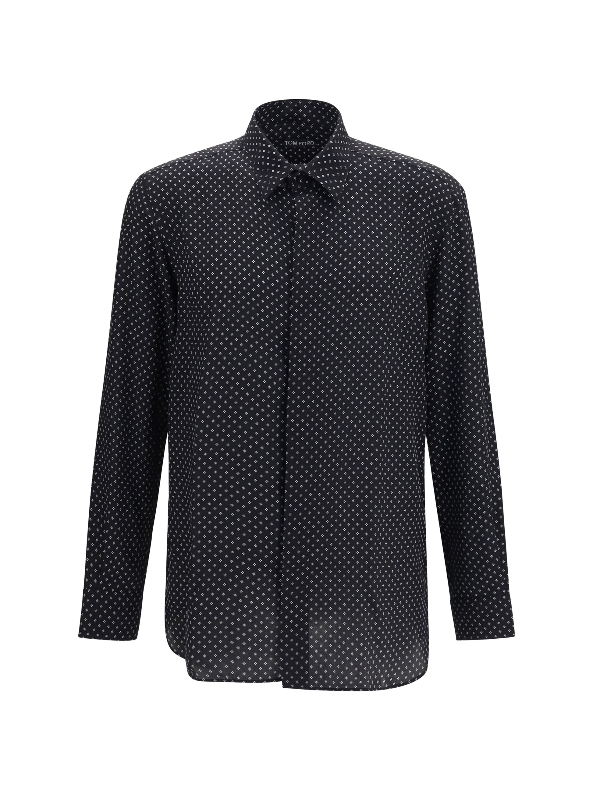 Tom Ford Men Silk Crêpe De Chine Polka-Dot Shirt TOM FORD