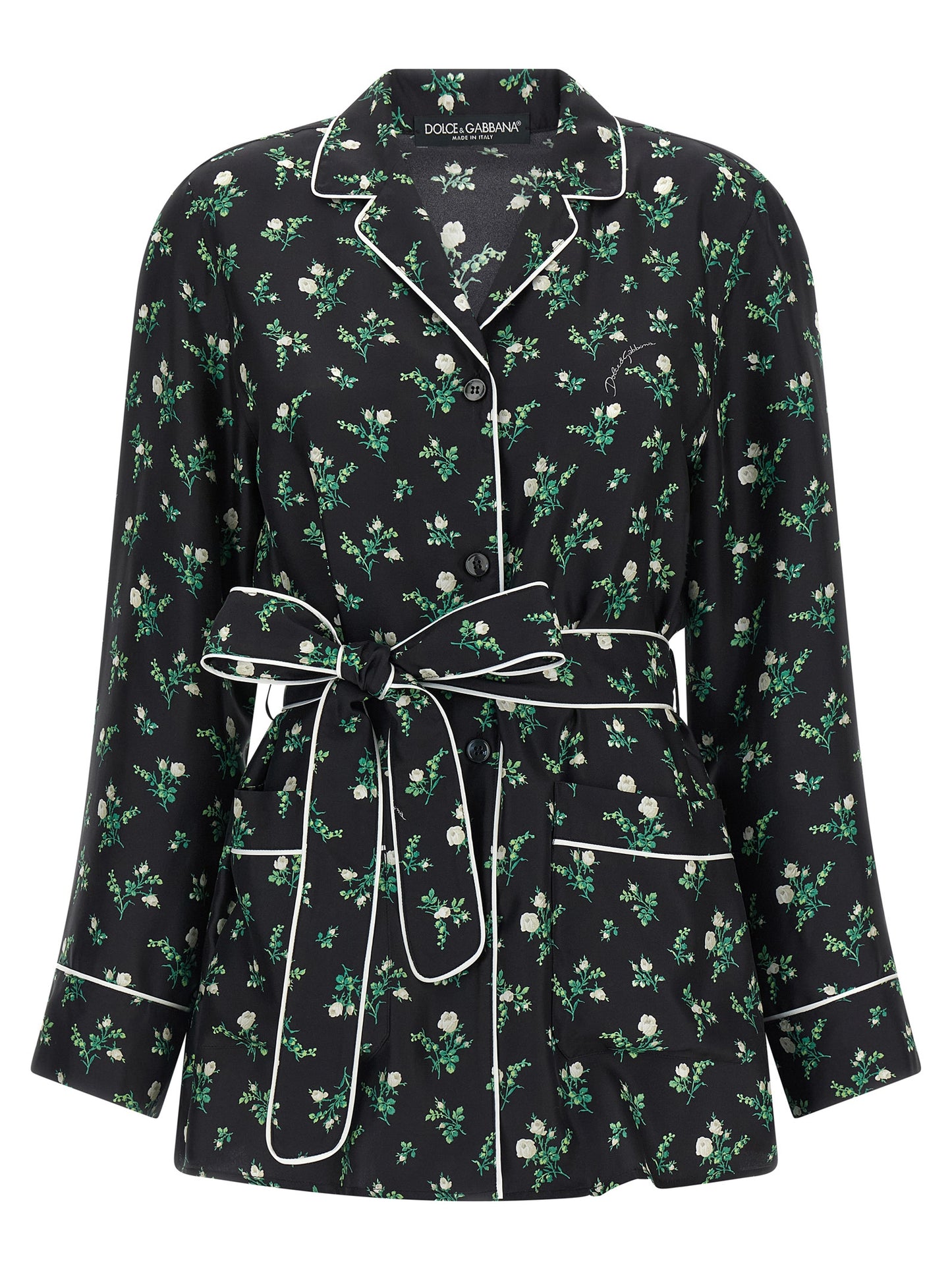 Dolce & Gabbana Women Roselline And Lily Of The Lilies Of The Flowers Printed Shirt DOLCE & GABBANA