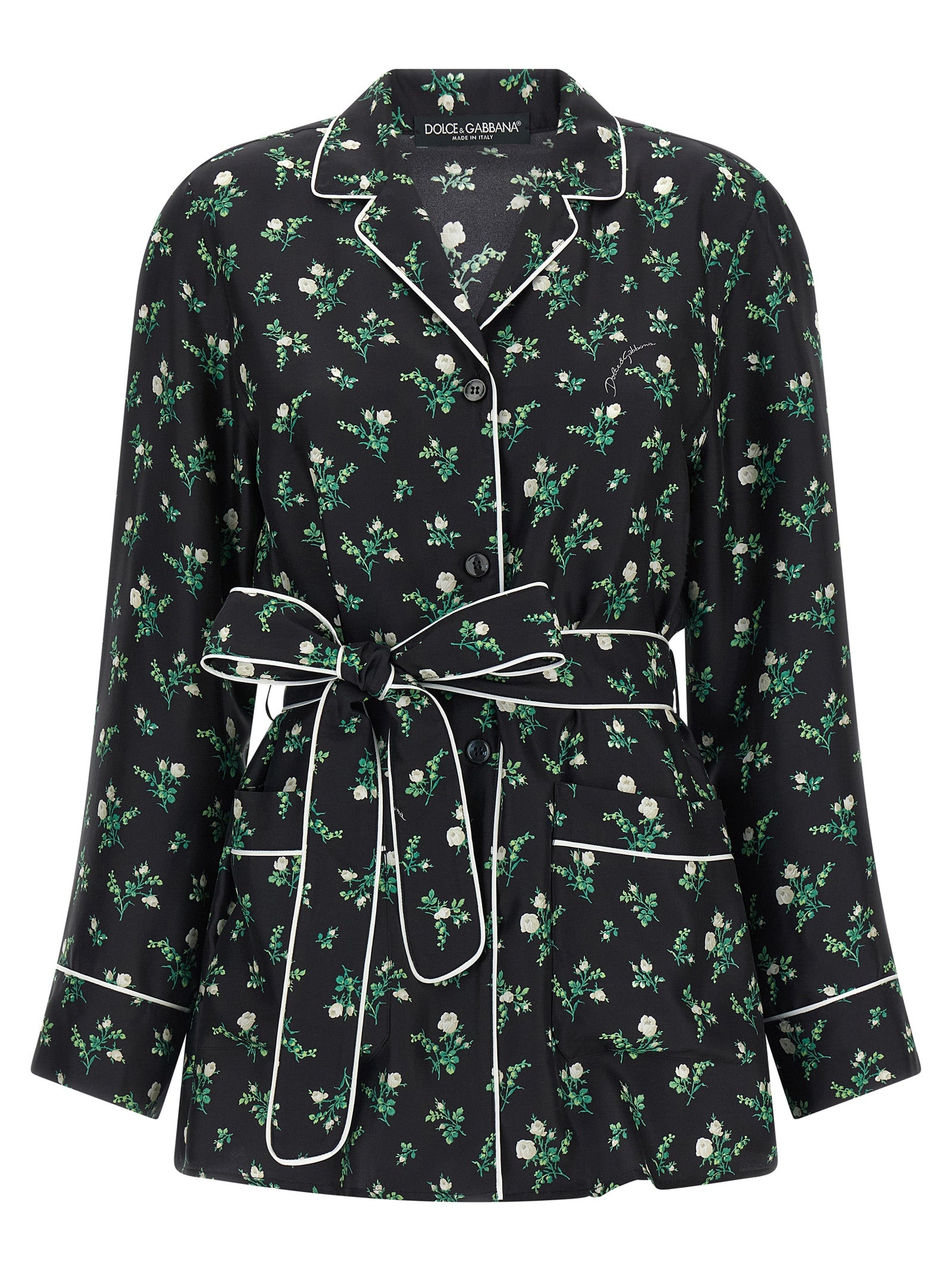 Dolce & Gabbana Women Roselline And Lily Of The Lilies Of The Flowers Printed Shirt DOLCE & GABBANA