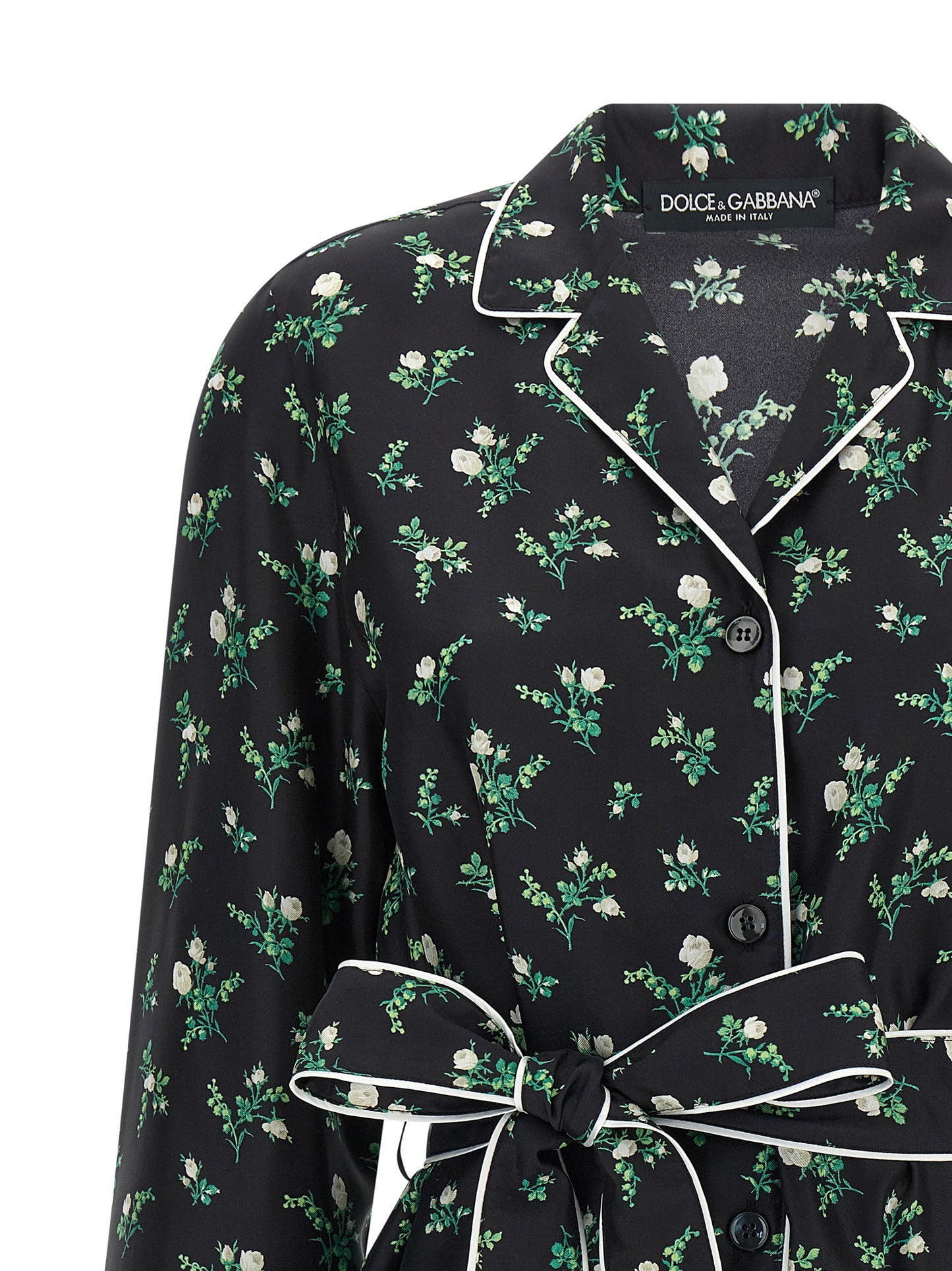Dolce & Gabbana Women Roselline And Lily Of The Lilies Of The Flowers Printed Shirt DOLCE & GABBANA