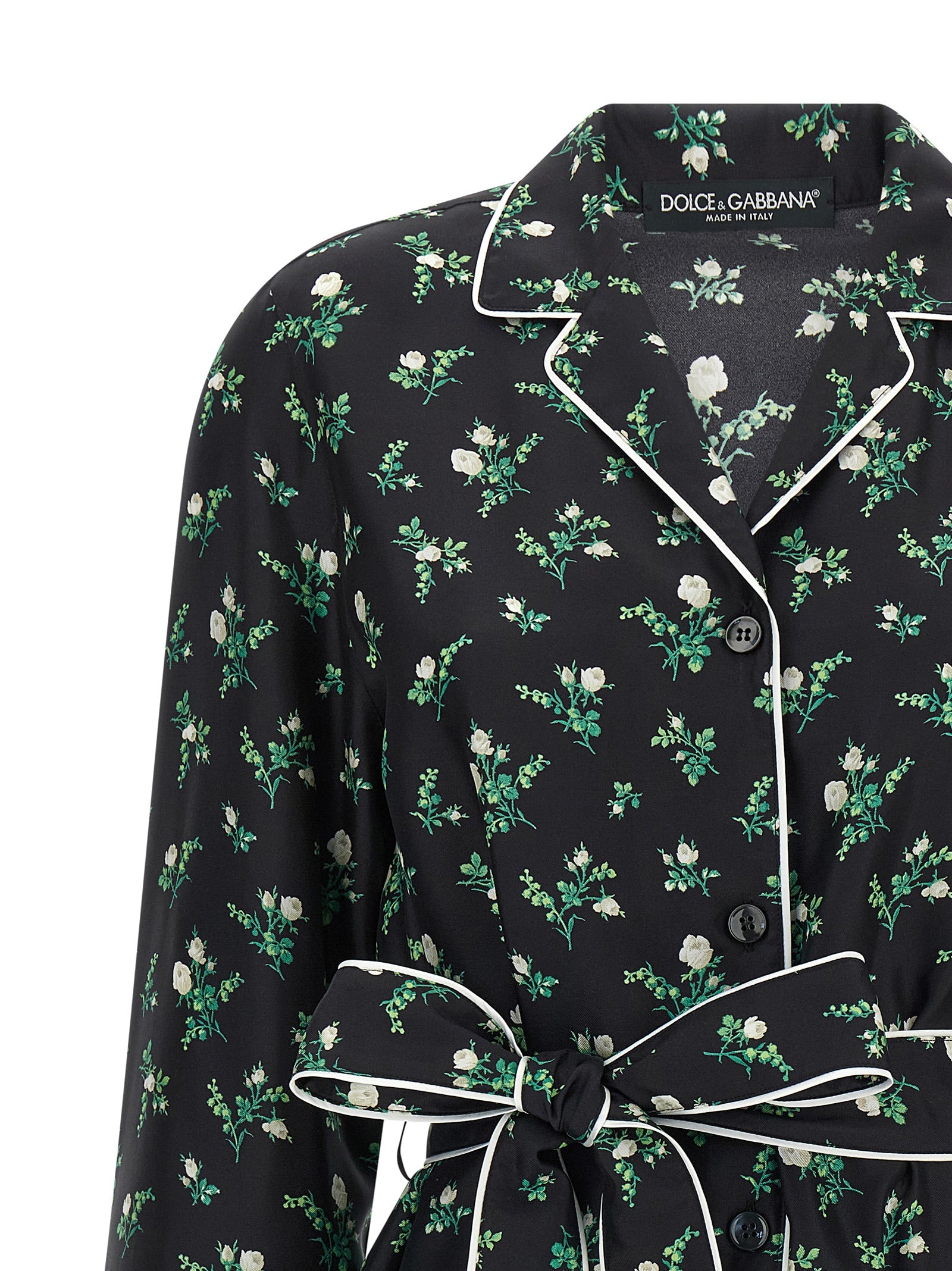 Dolce & Gabbana Women Roselline And Lily Of The Lilies Of The Flowers Printed Shirt DOLCE & GABBANA