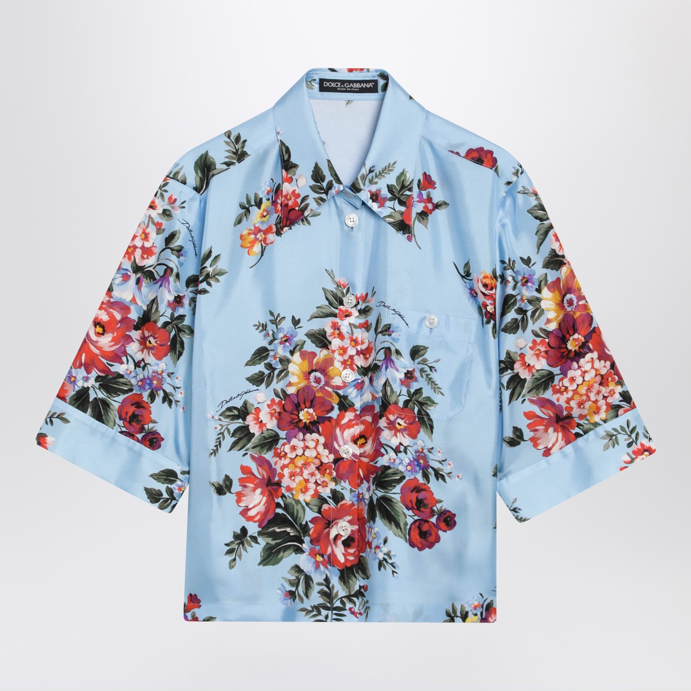 Dolce&Gabbana Silk Twill Shirt With Floral Print Women DOLCE & GABBANA