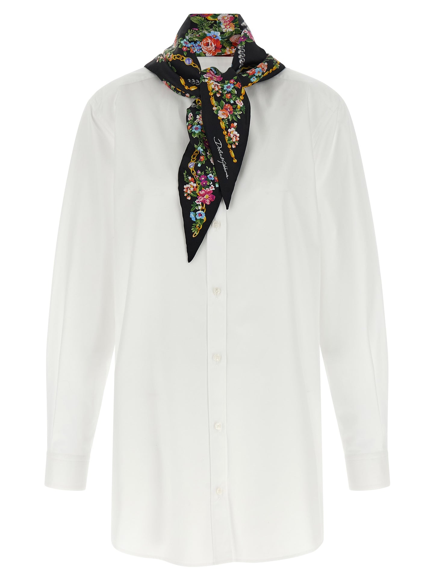 Dolce & Gabbana Women Shirt With Scarf DOLCE & GABBANA
