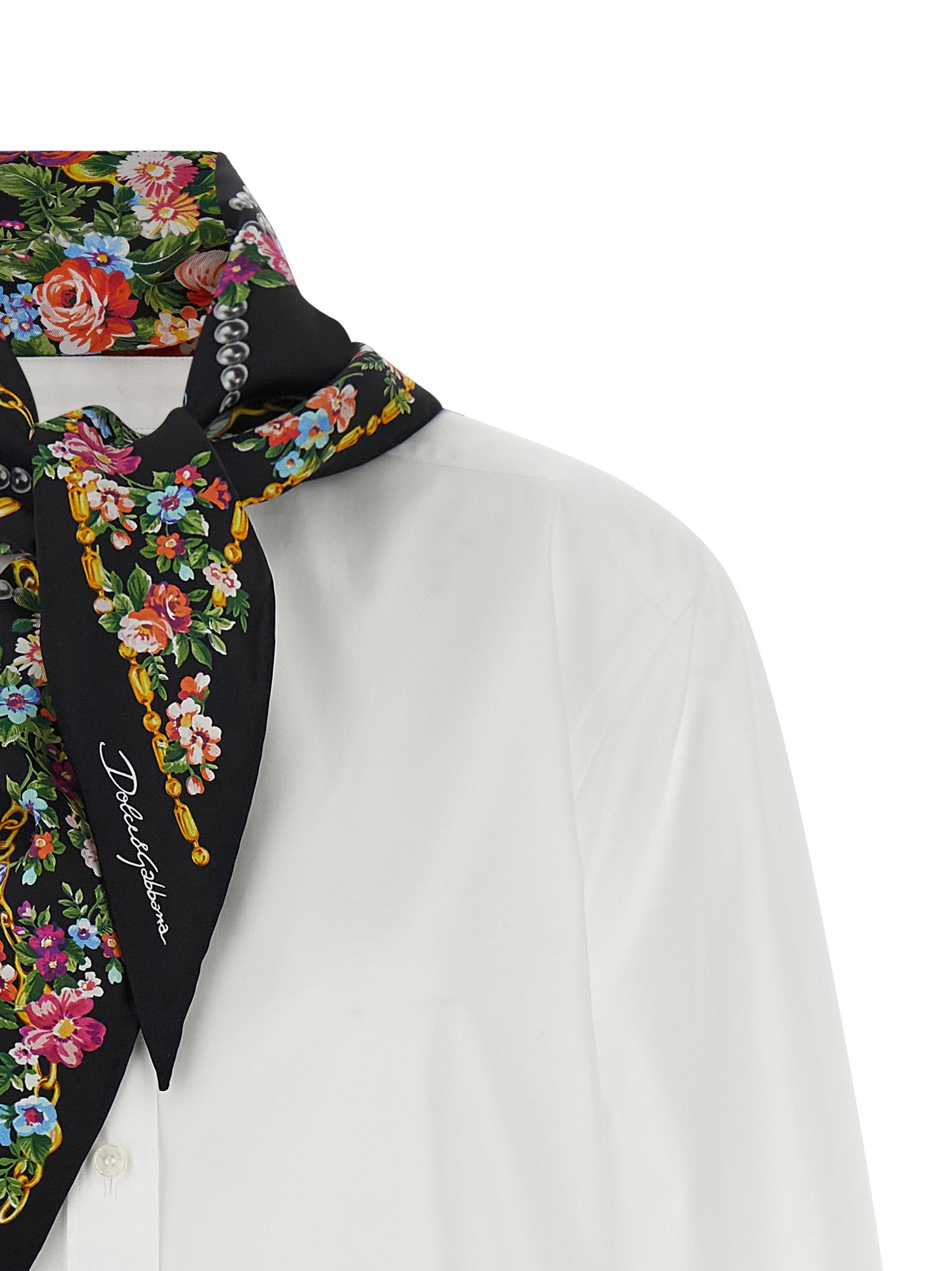 Dolce & Gabbana Women Shirt With Scarf DOLCE & GABBANA