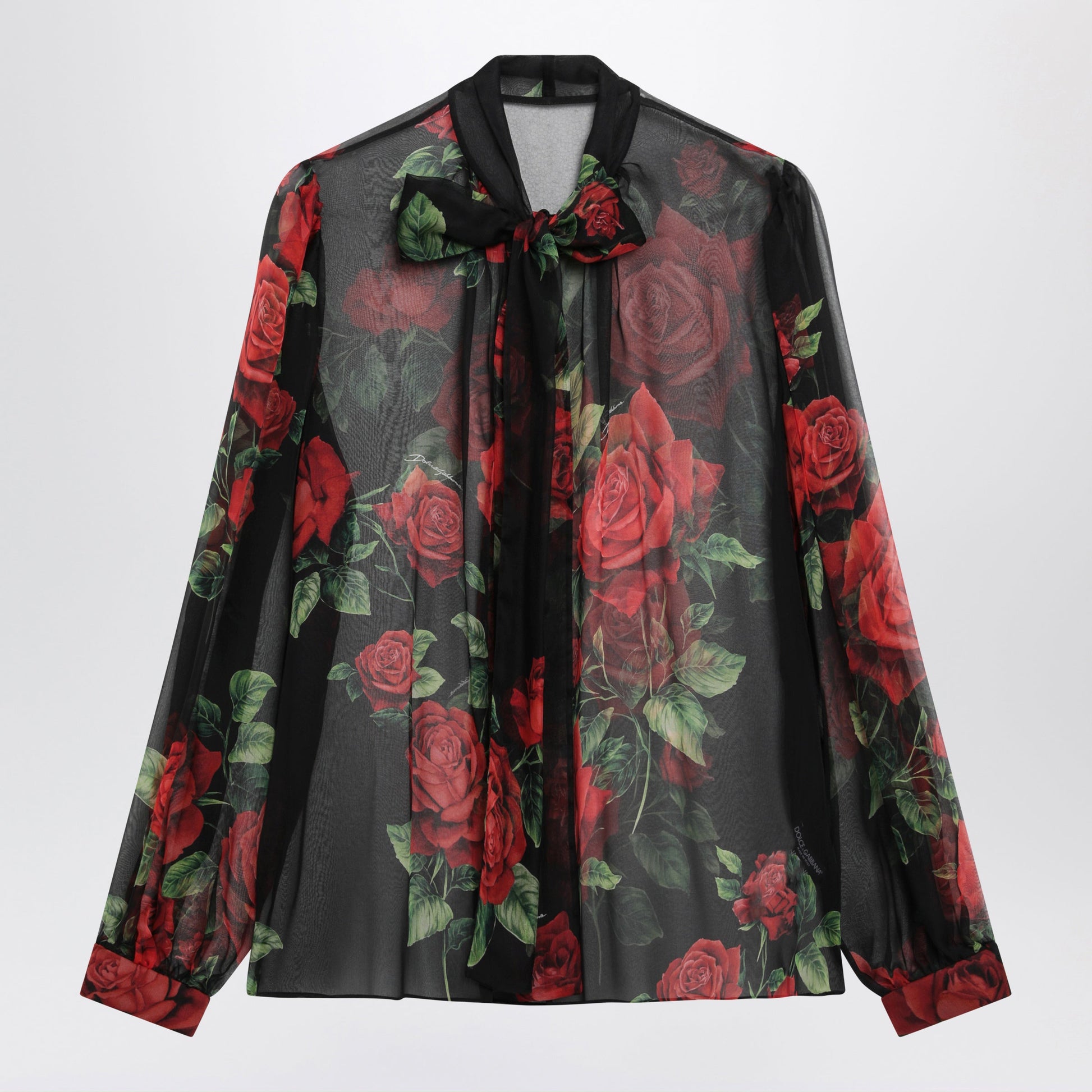 Dolce&Gabbana Rose-Print Silk Chiffon Blouse Women DOLCE & GABBANA