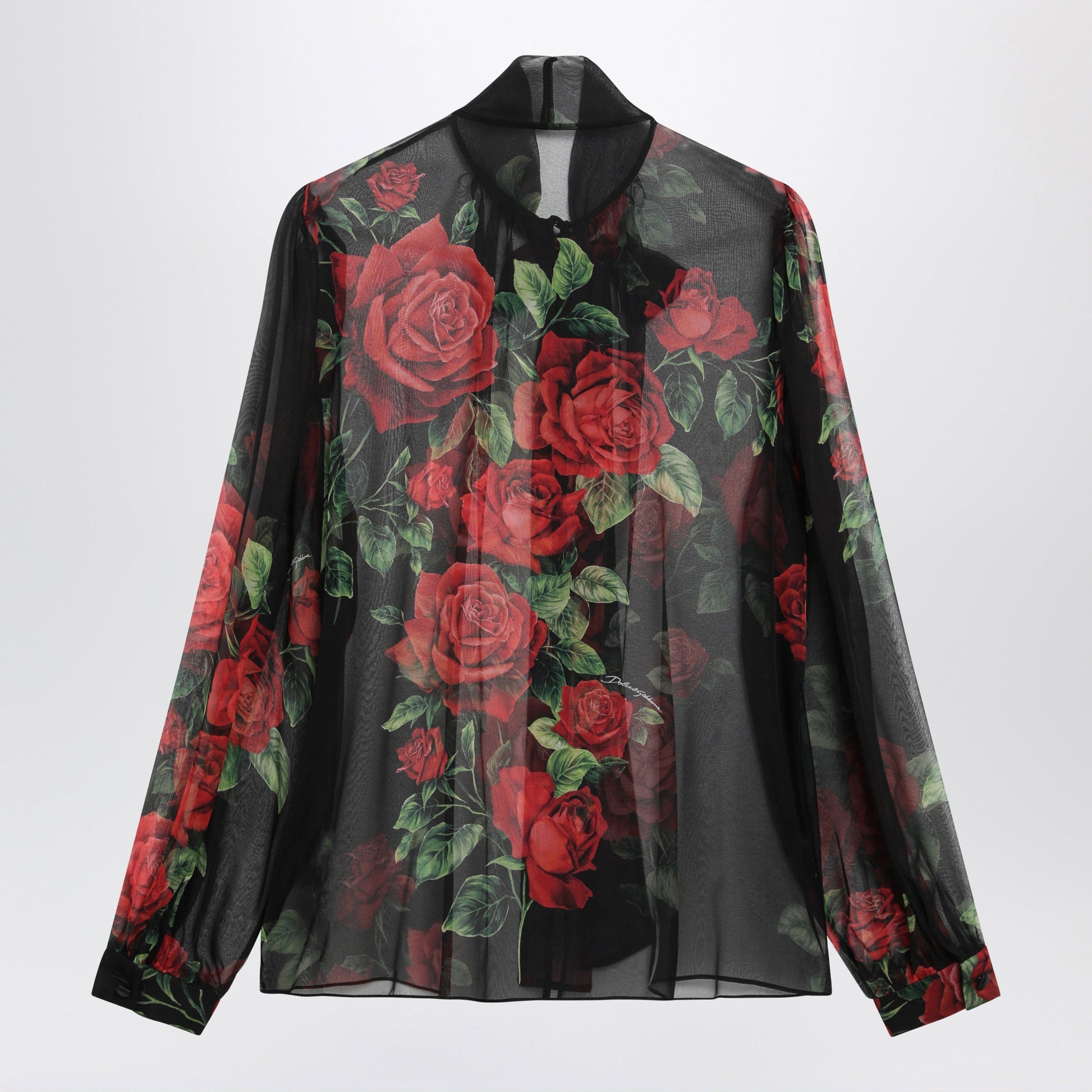 Dolce&Gabbana Rose-Print Silk Chiffon Blouse Women DOLCE & GABBANA
