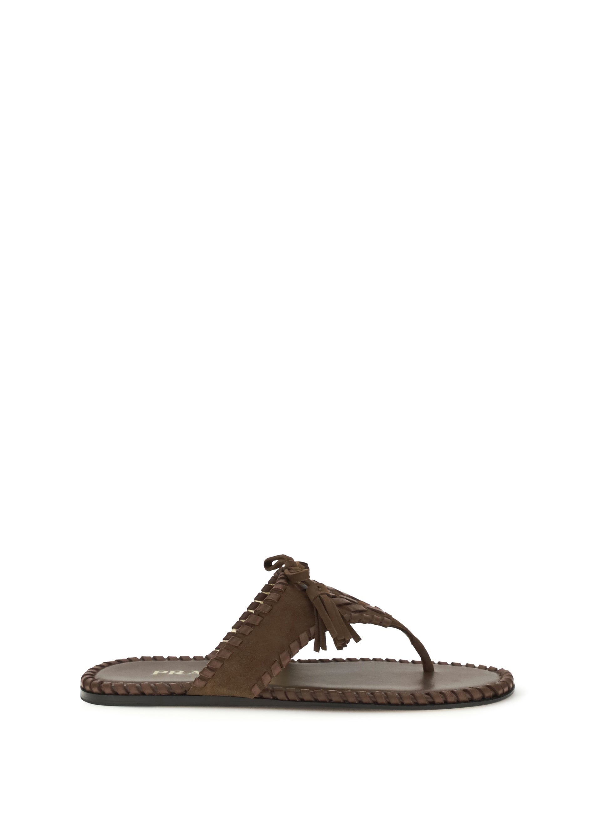 Prada Women Thong Sandals With Tassels PRADA
