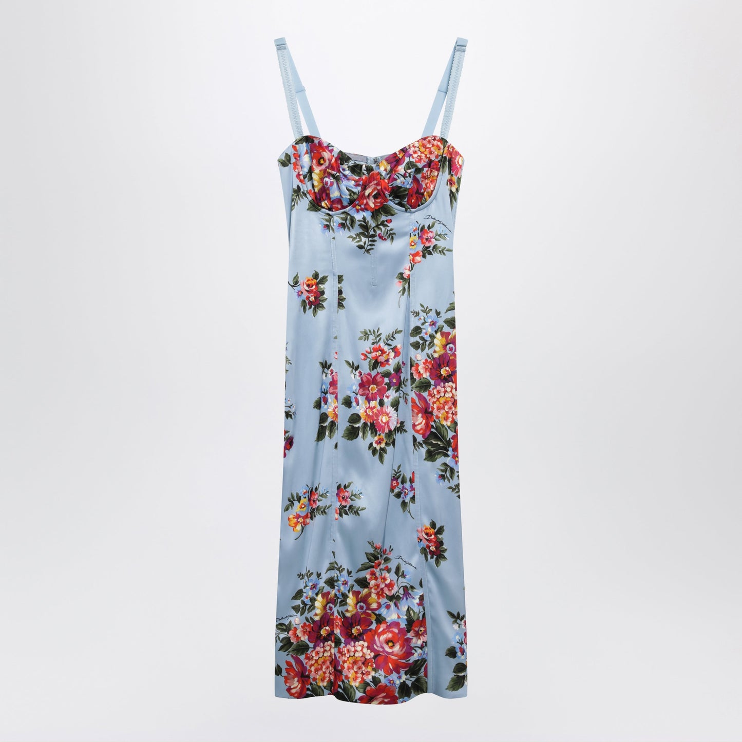 Dolce&Gabbana Midi Dress In Twill With Floral Print Women DOLCE & GABBANA