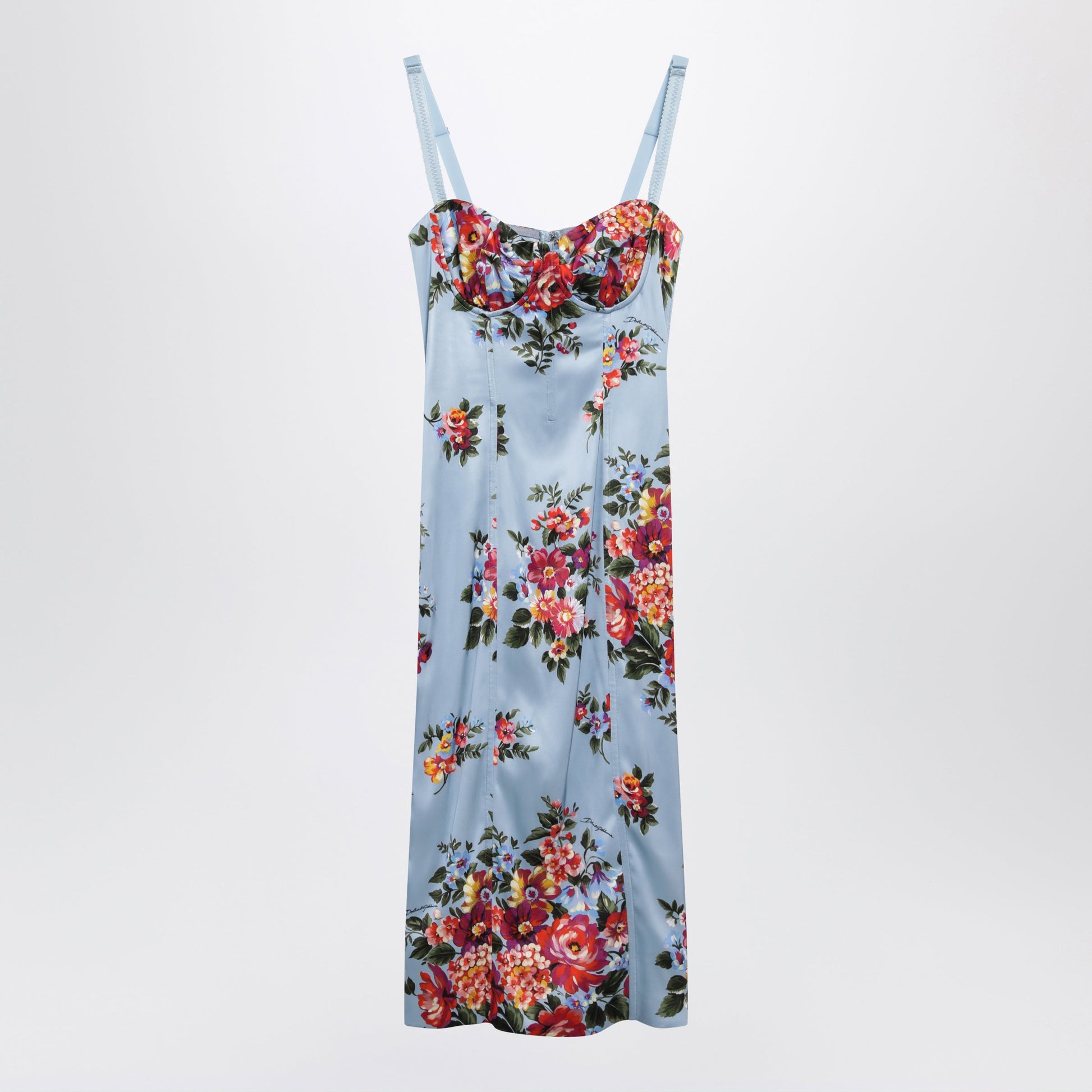 Dolce&Gabbana Midi Dress In Twill With Floral Print Women DOLCE & GABBANA