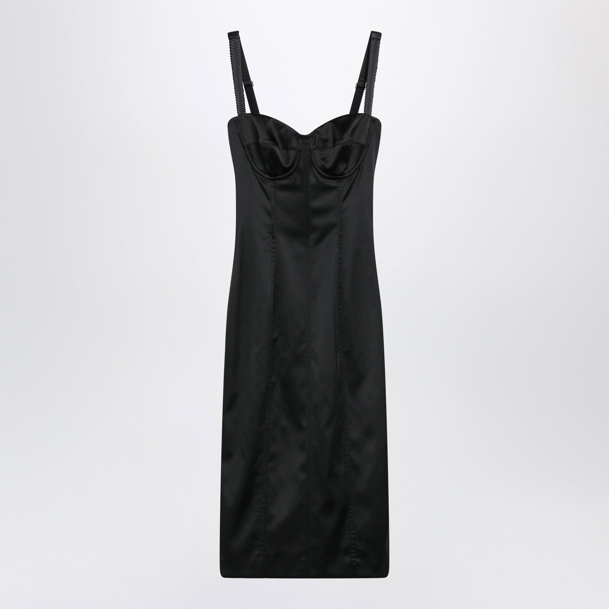 Dolce&Gabbana Black Satin Bustier Dress Women DOLCE & GABBANA