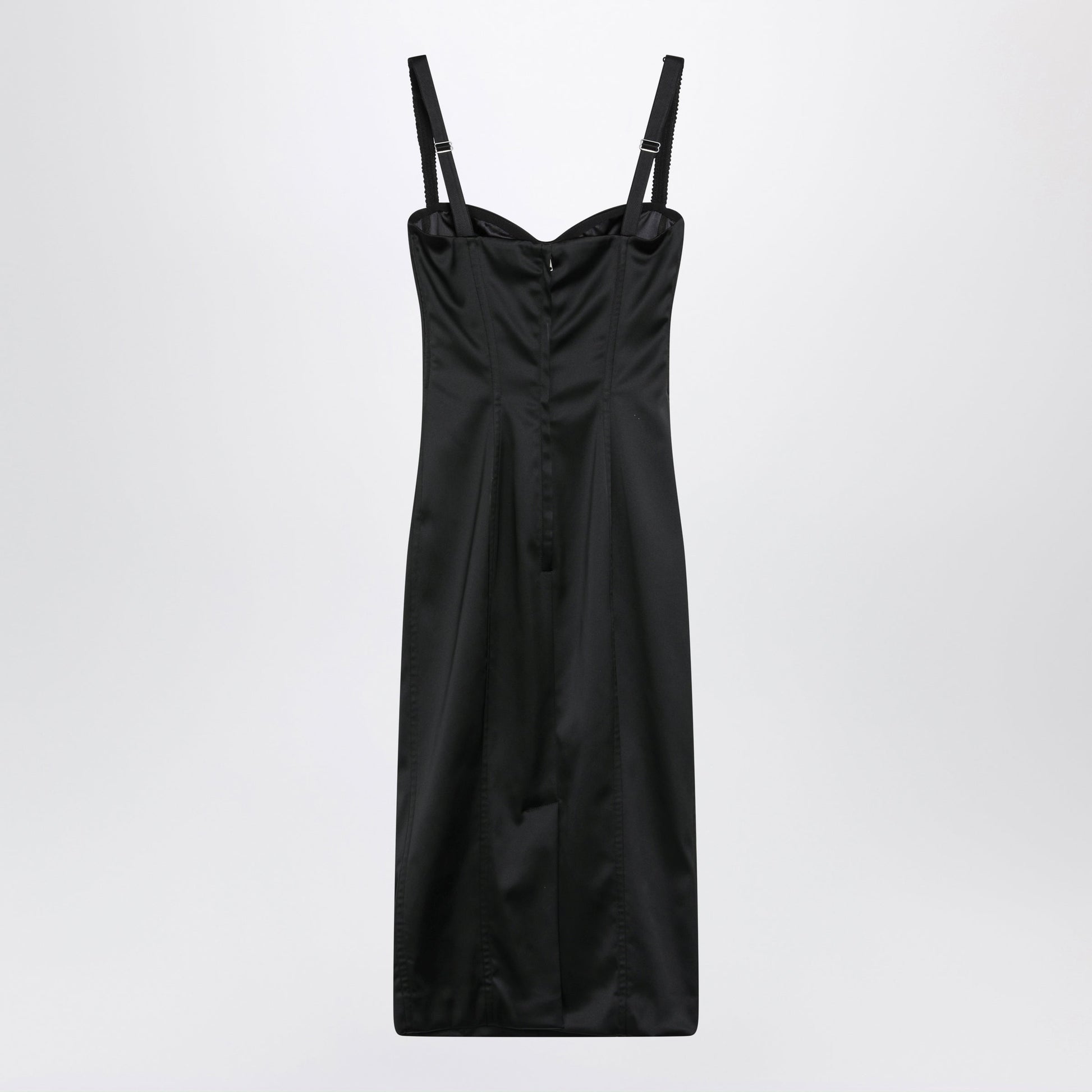 Dolce&Gabbana Black Satin Bustier Dress Women DOLCE & GABBANA