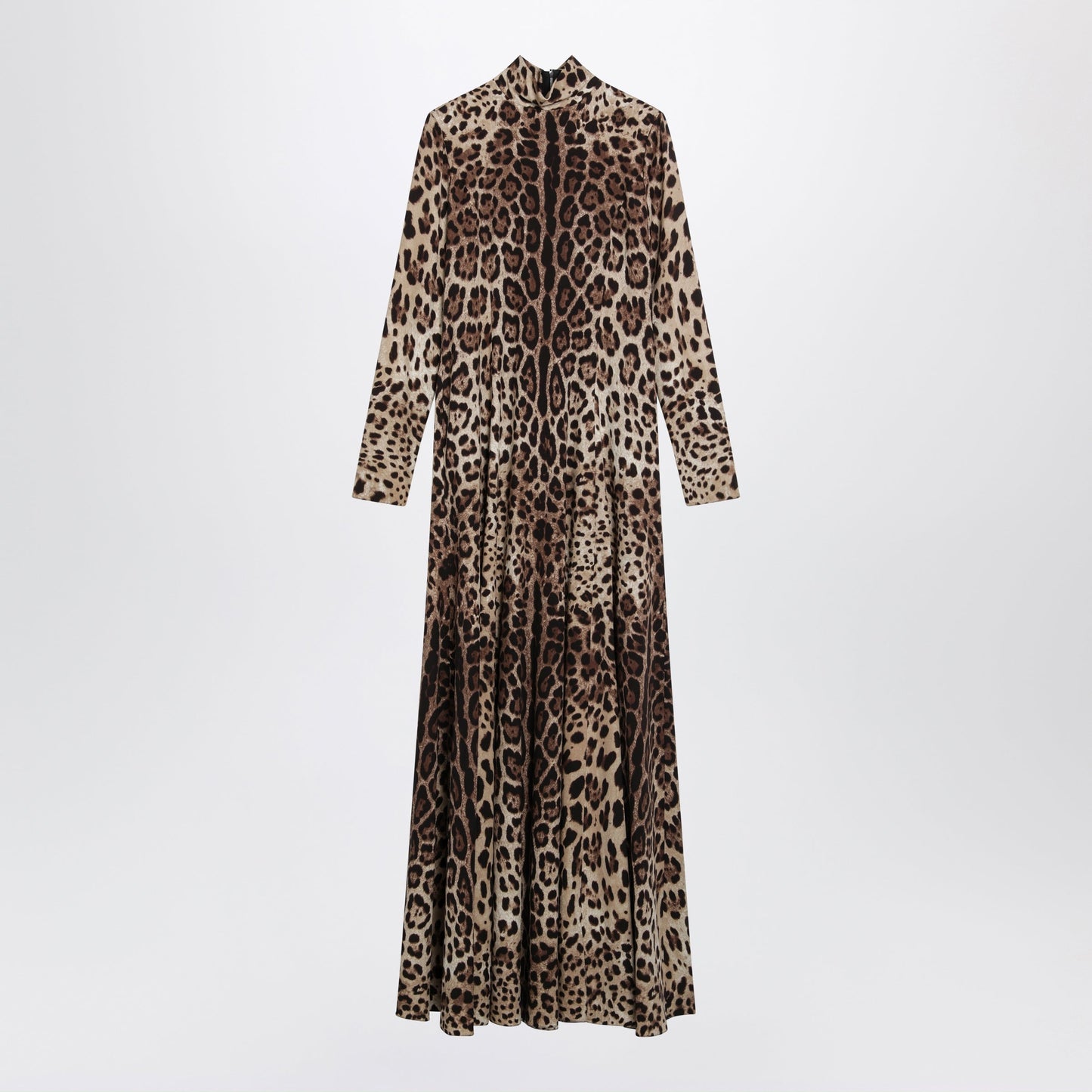 Dolce&Gabbana Long Leopard-Print Dress In Silk Blend Women DOLCE & GABBANA