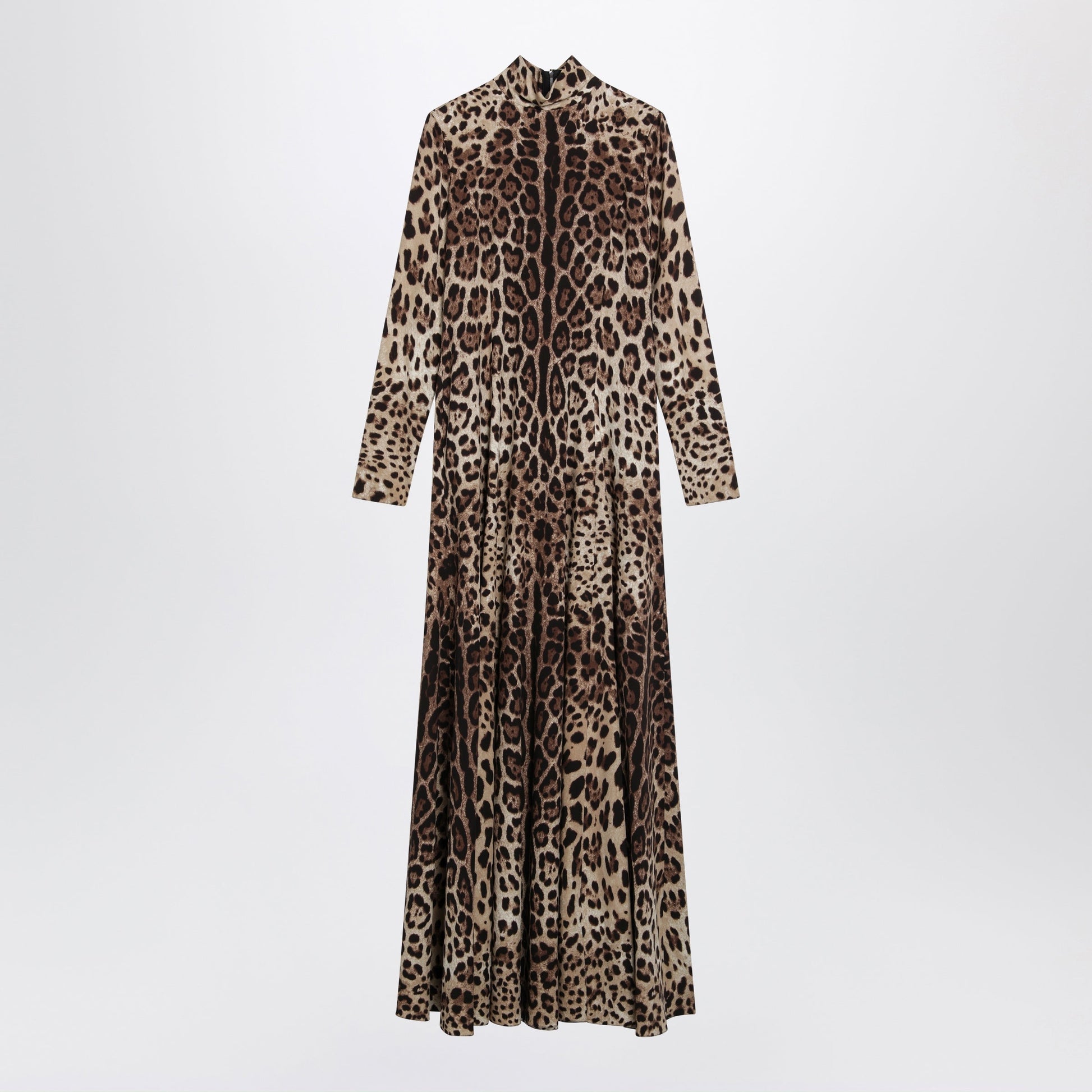 Dolce&Gabbana Long Leopard-Print Dress In Silk Blend Women DOLCE & GABBANA