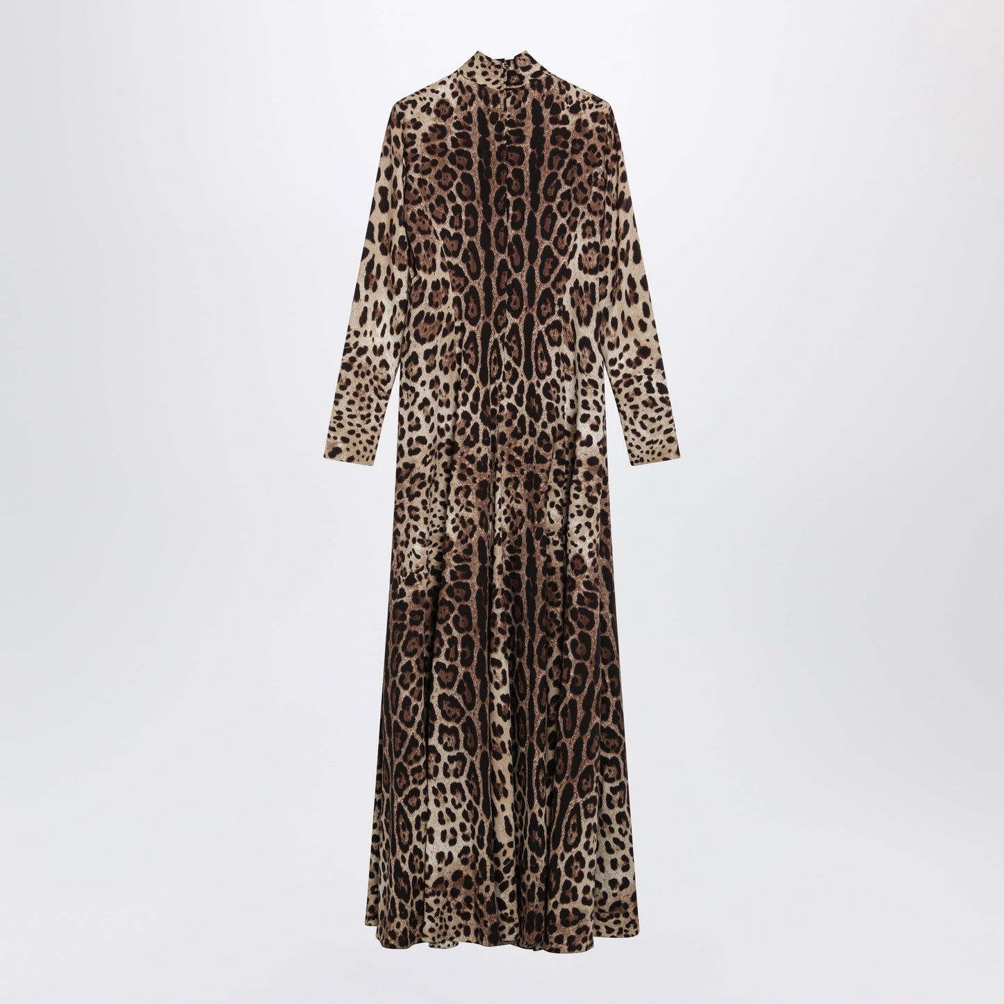 Dolce&Gabbana Long Leopard-Print Dress In Silk Blend Women DOLCE & GABBANA
