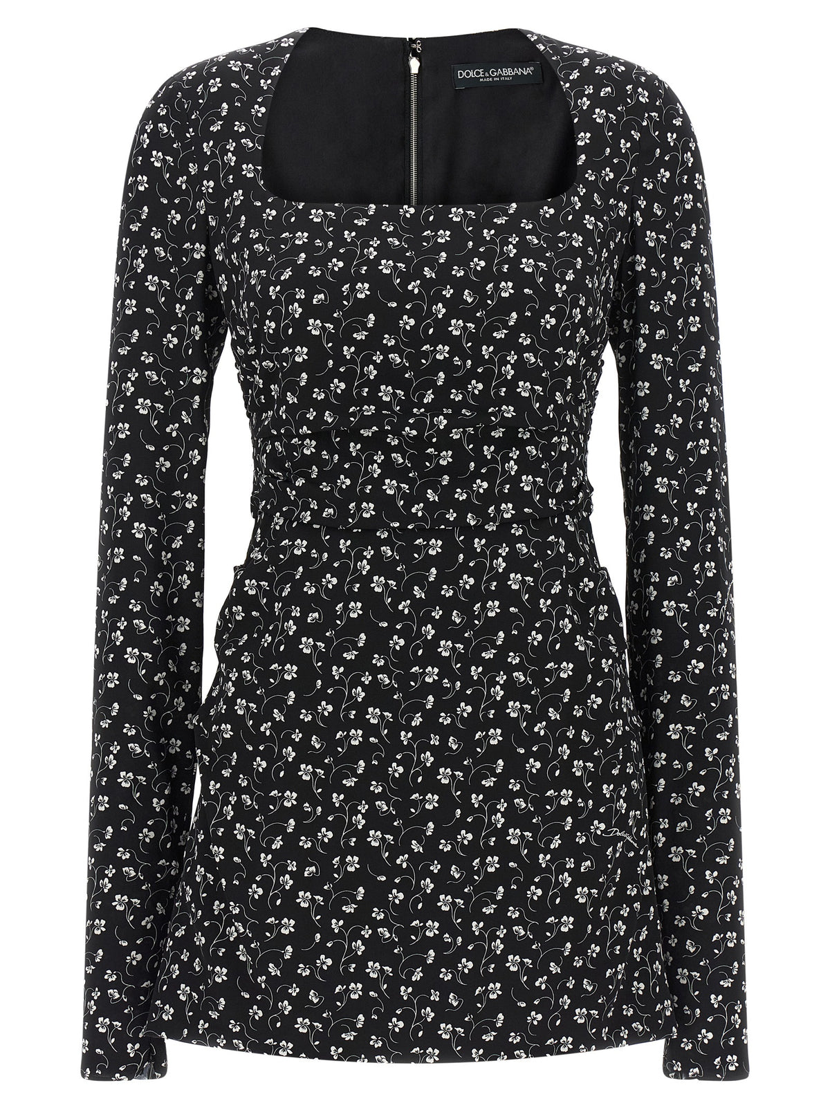 Dolce & Gabbana Women Black Flower Dress DOLCE & GABBANA