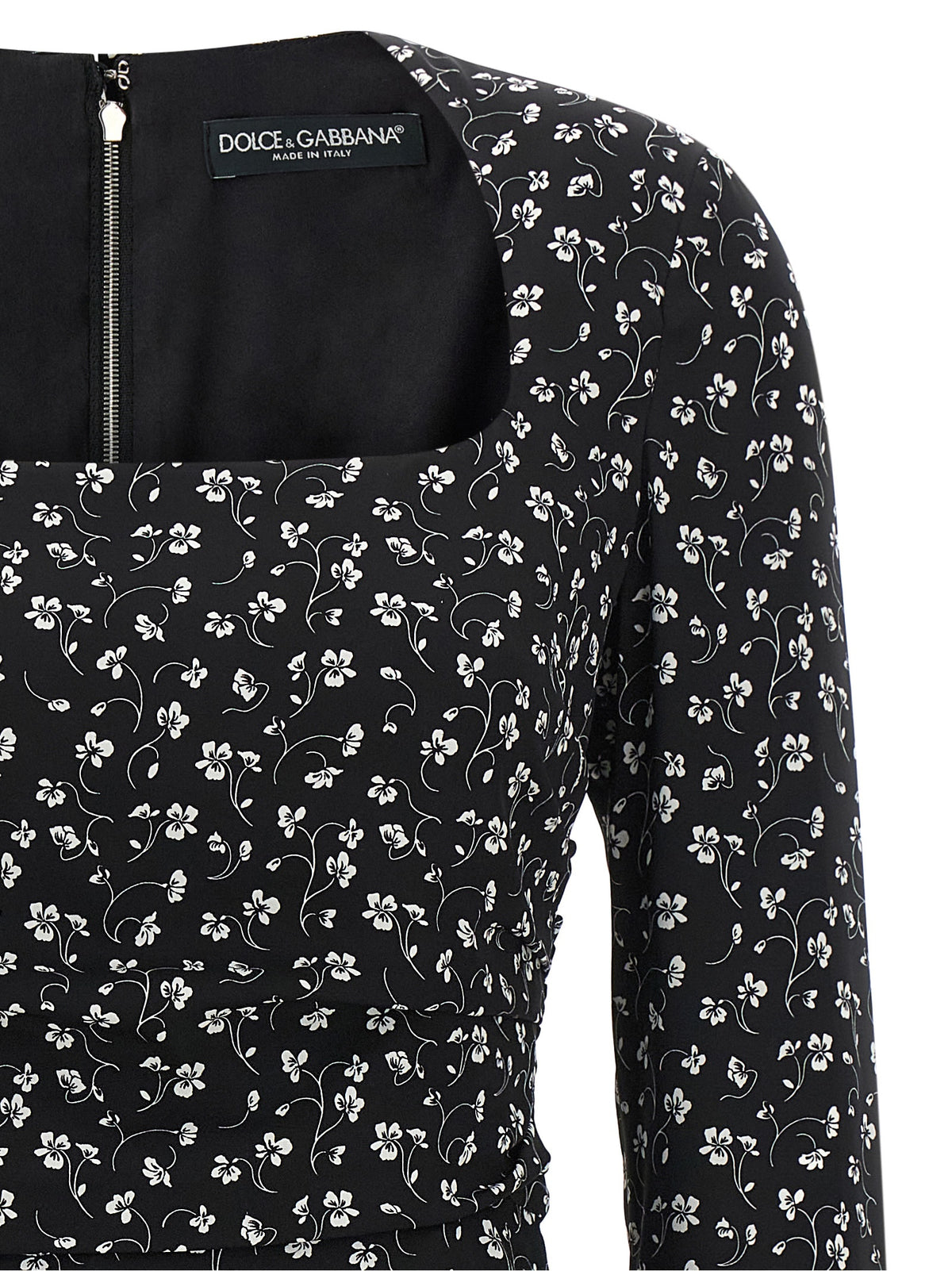 Dolce & Gabbana Women Black Flower Dress DOLCE & GABBANA